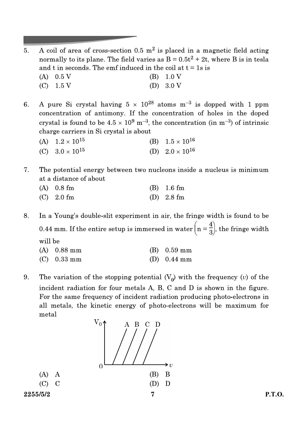 CBSE Class 12 55-5-2 Physics 2024 Question Paper - Page 7