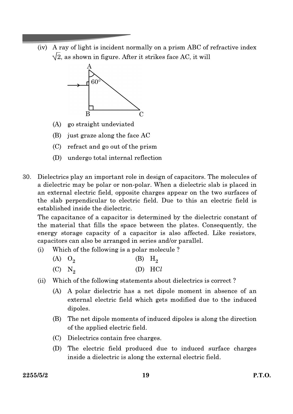 CBSE Class 12 55-5-2 Physics 2024 Question Paper - Page 19