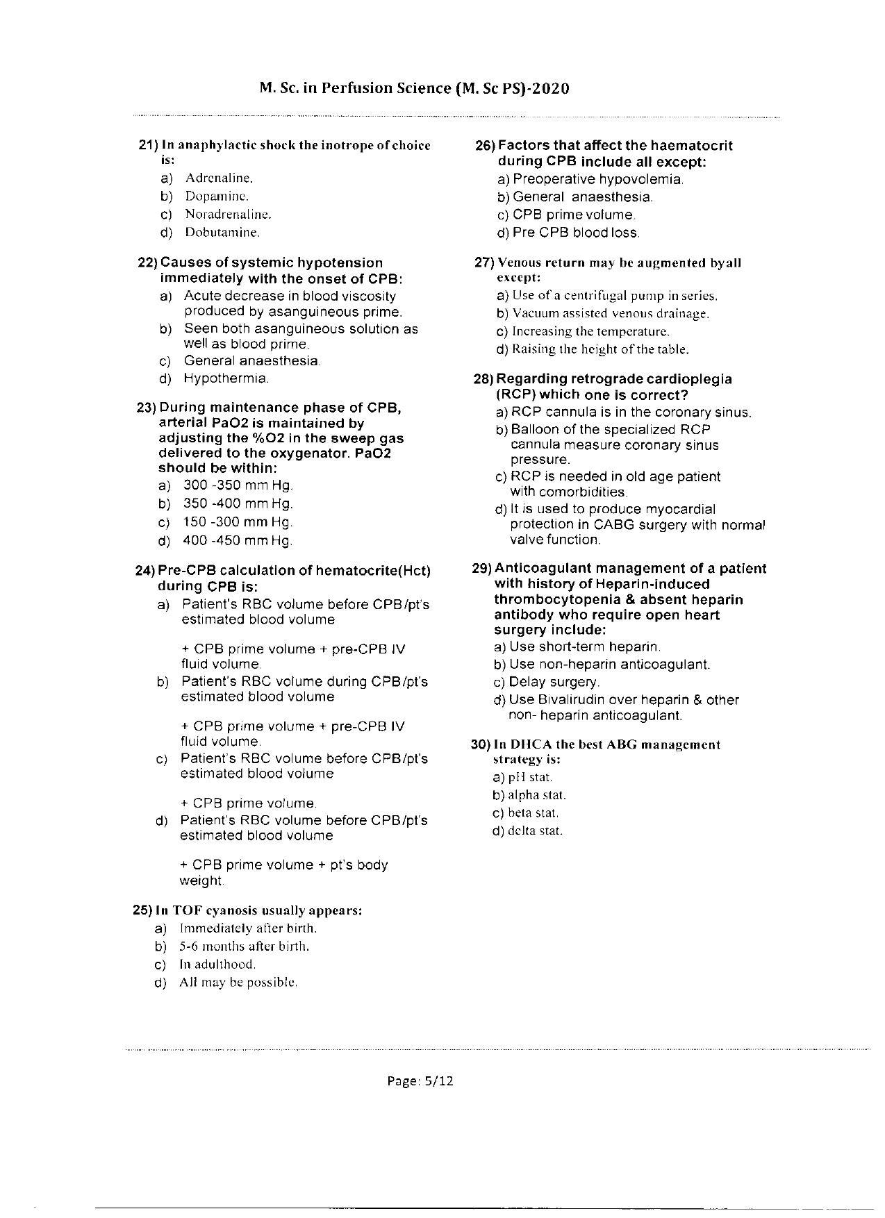 WBJEEB JEMAS (PG) 2020 MSc PS Question Paper - Page 5