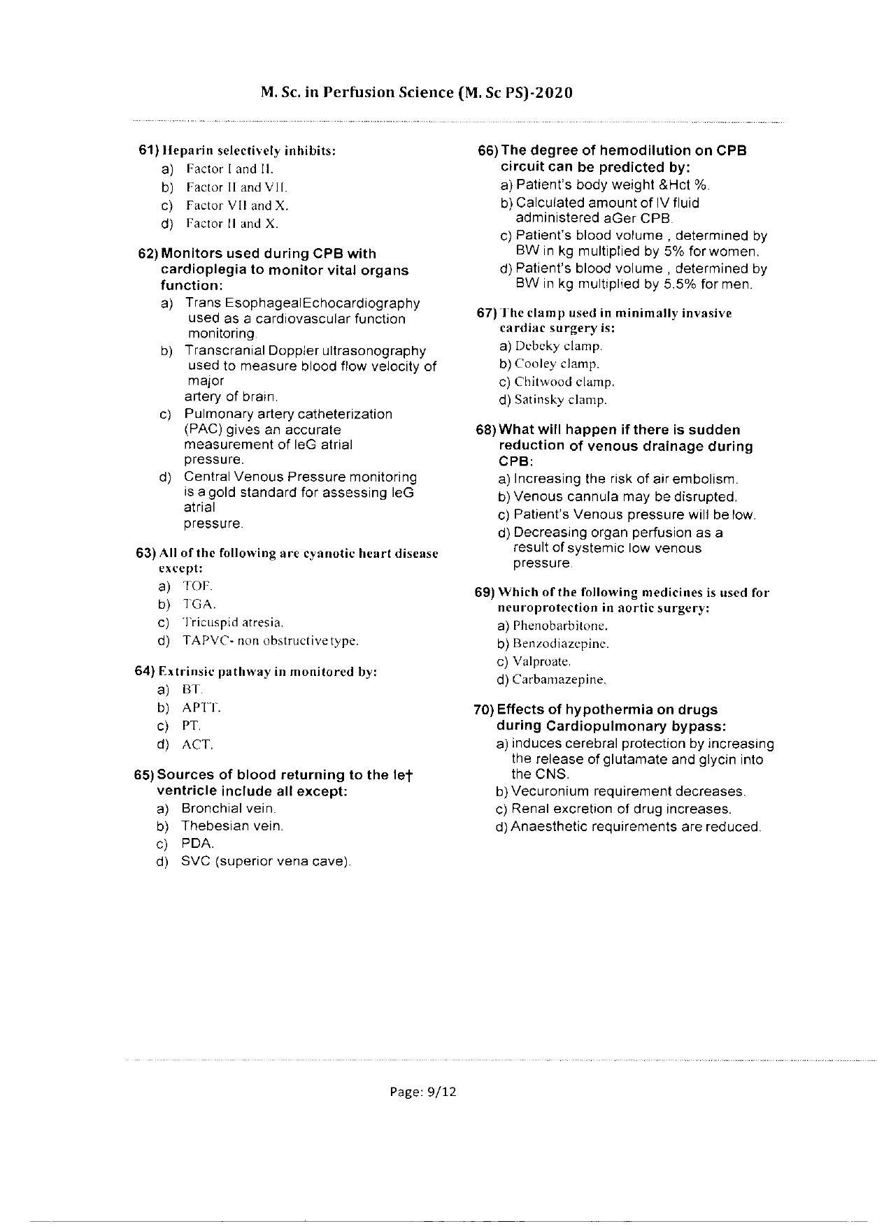 WBJEEB JEMAS (PG) 2020 MSc PS Question Paper - Page 9