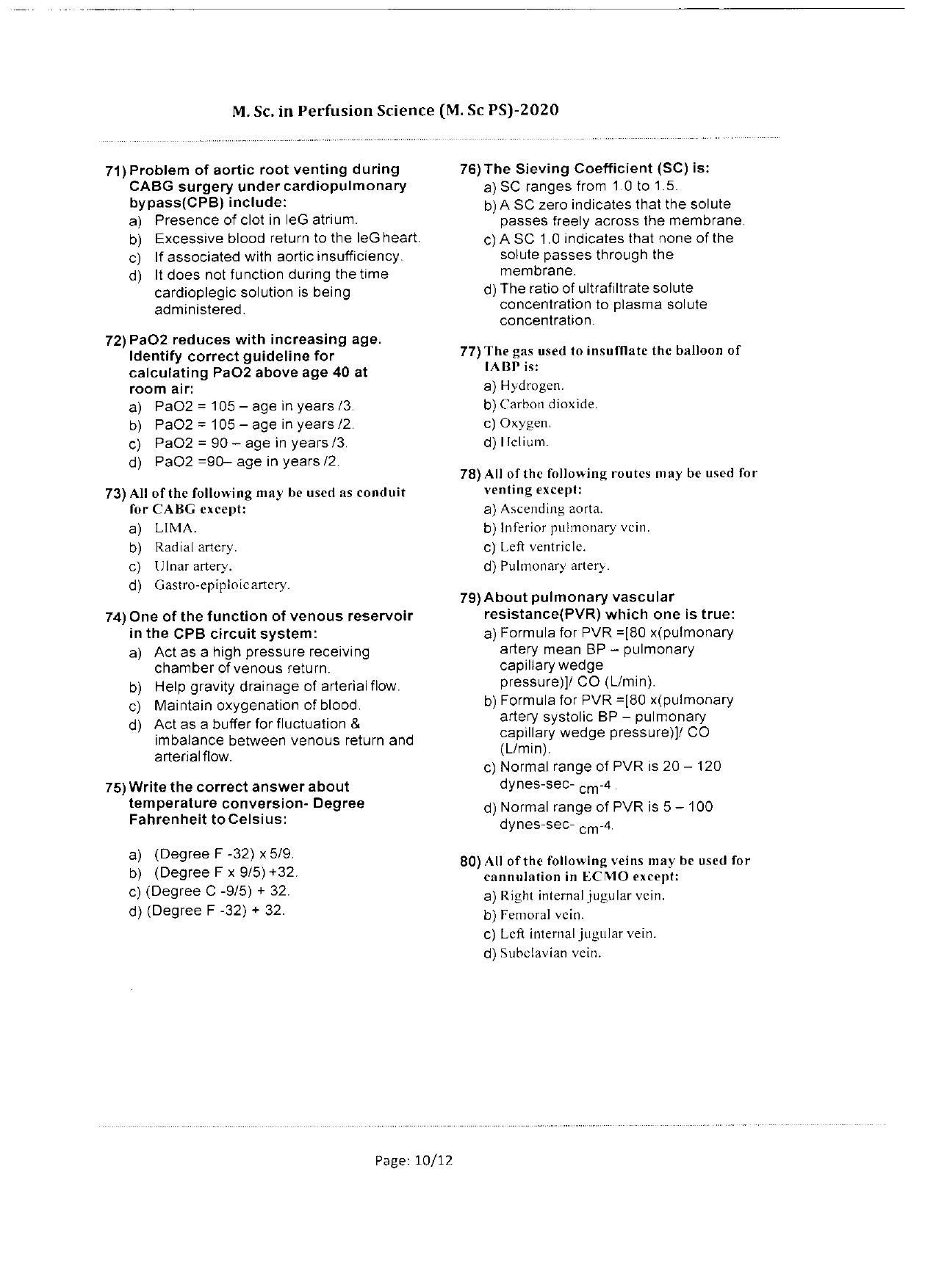 WBJEEB JEMAS (PG) 2020 MSc PS Question Paper - Page 10