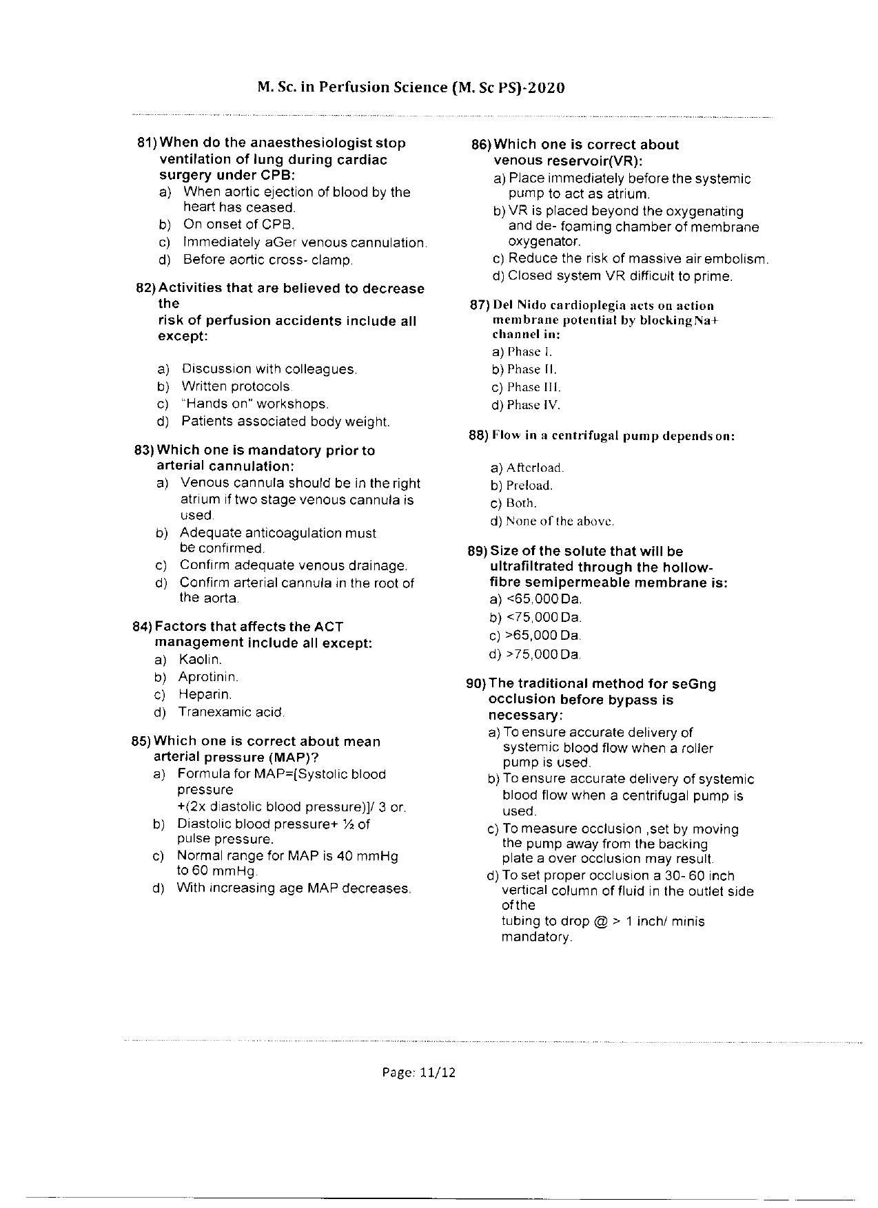 WBJEEB JEMAS (PG) 2020 MSc PS Question Paper - Page 11
