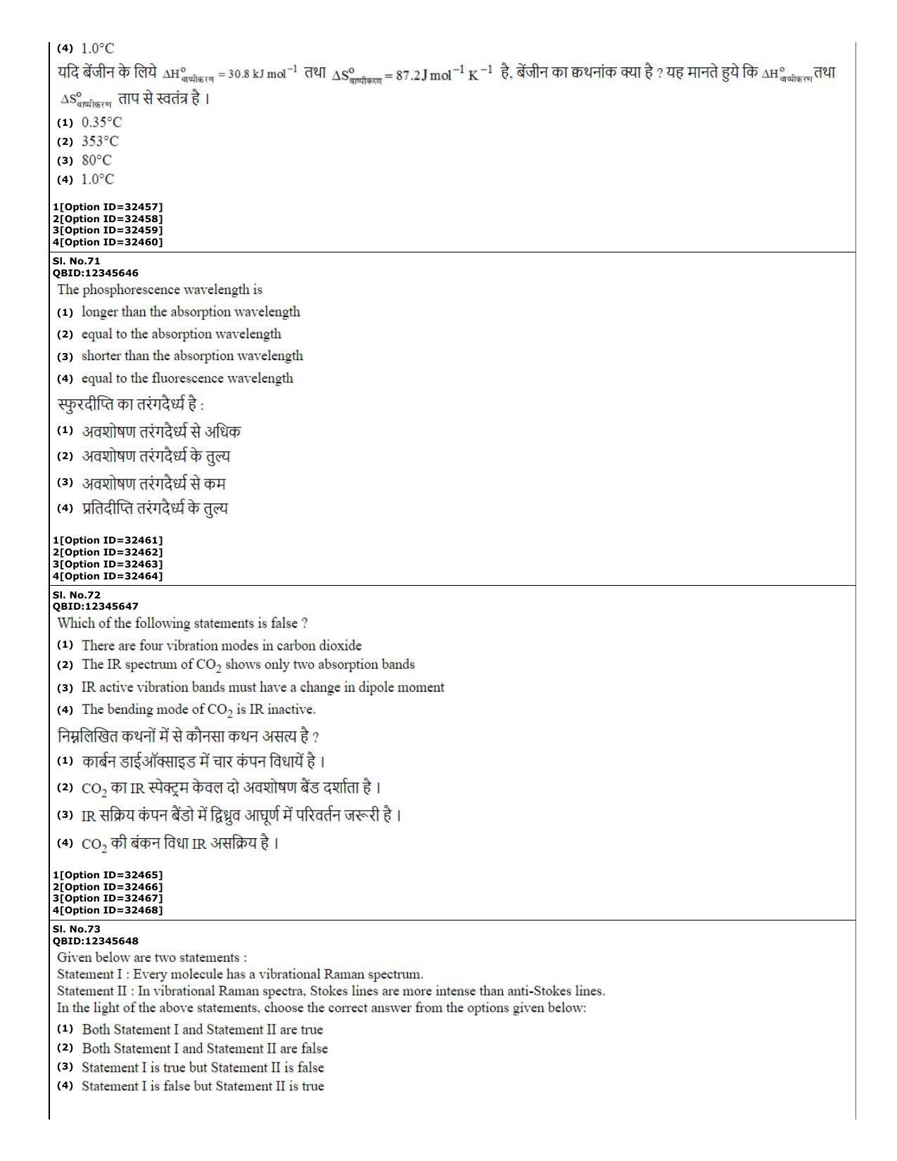 CUET (PG) 2022: PGQP-25 Chemistry (10-09-2022) Question Paper - Page 30