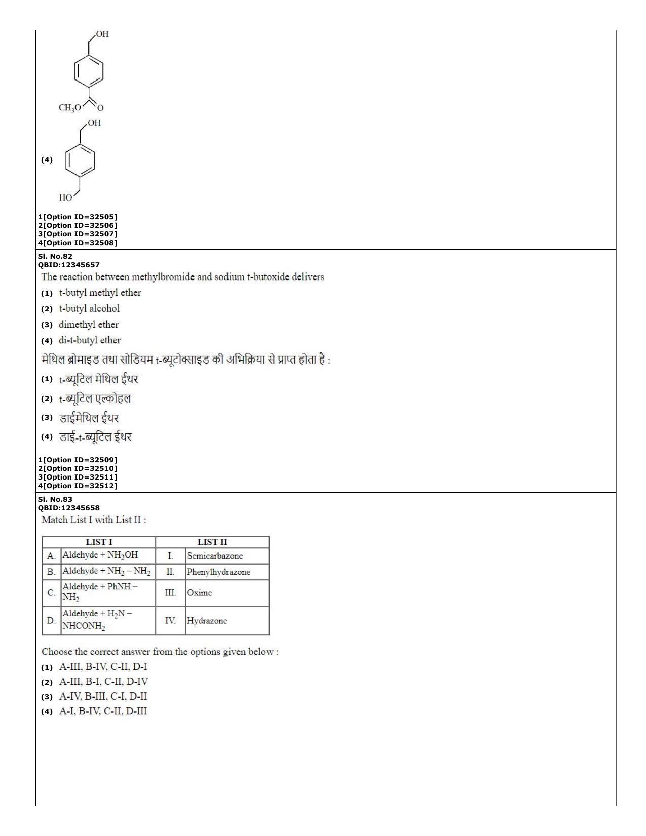 CUET (PG) 2022: PGQP-25 Chemistry (10-09-2022) Question Paper - Page 36