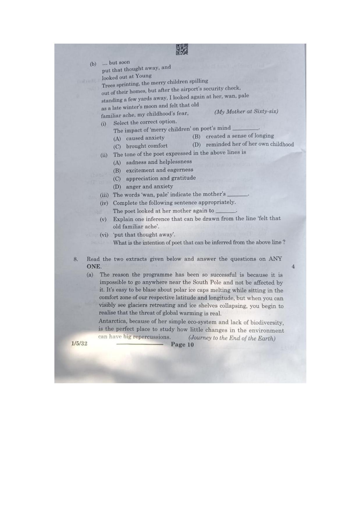1/5/1 English Core Set 1 2024 Question Paper - Page 10