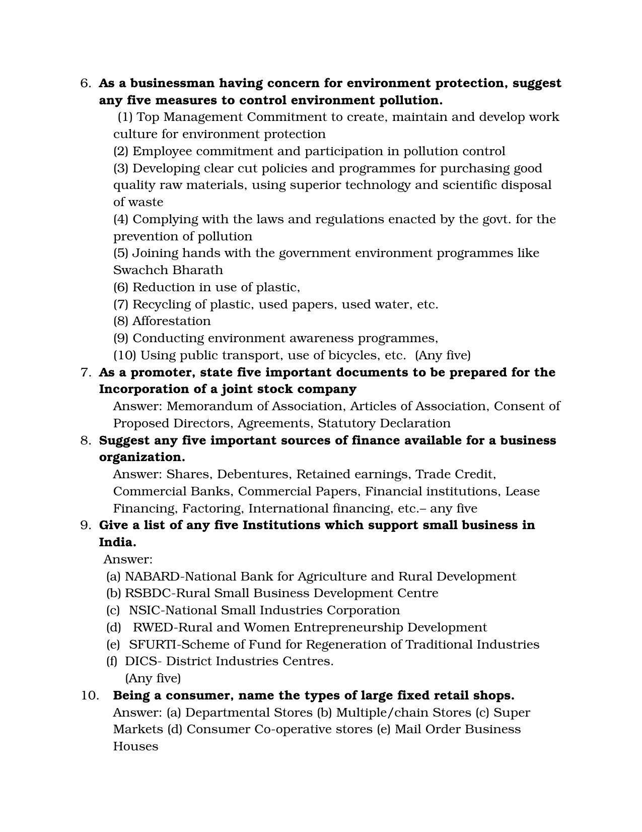 Karnataka 1st PUC Question Bank for Business Studies QB - Page 3