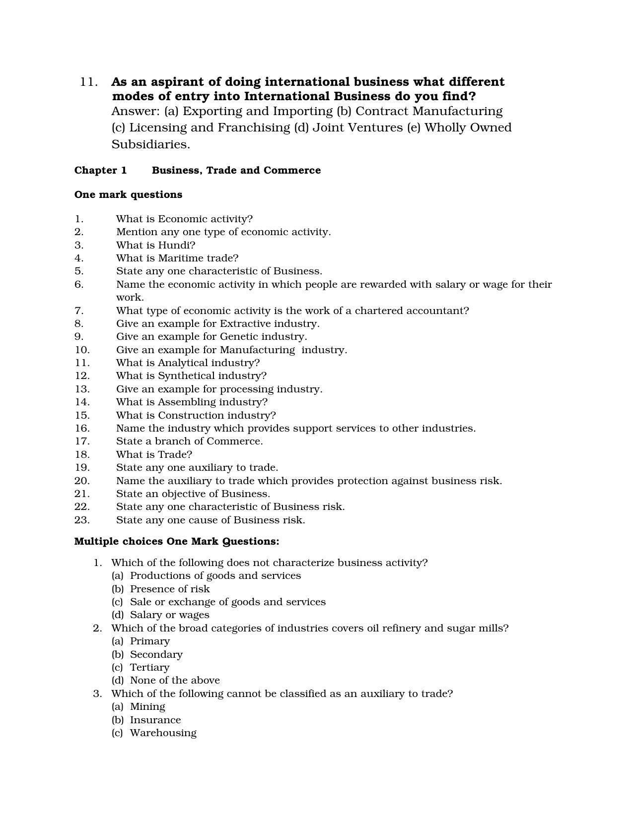 Karnataka 1st PUC Question Bank for Business Studies QB - Page 4