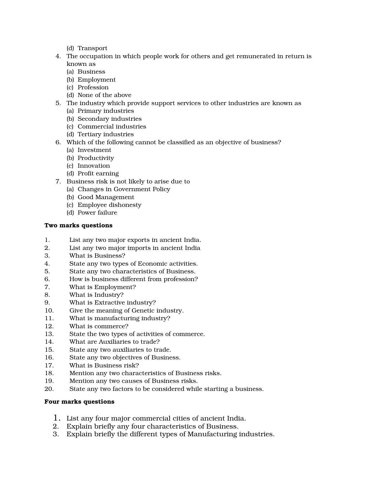 Karnataka 1st PUC Question Bank for Business Studies QB - Page 5