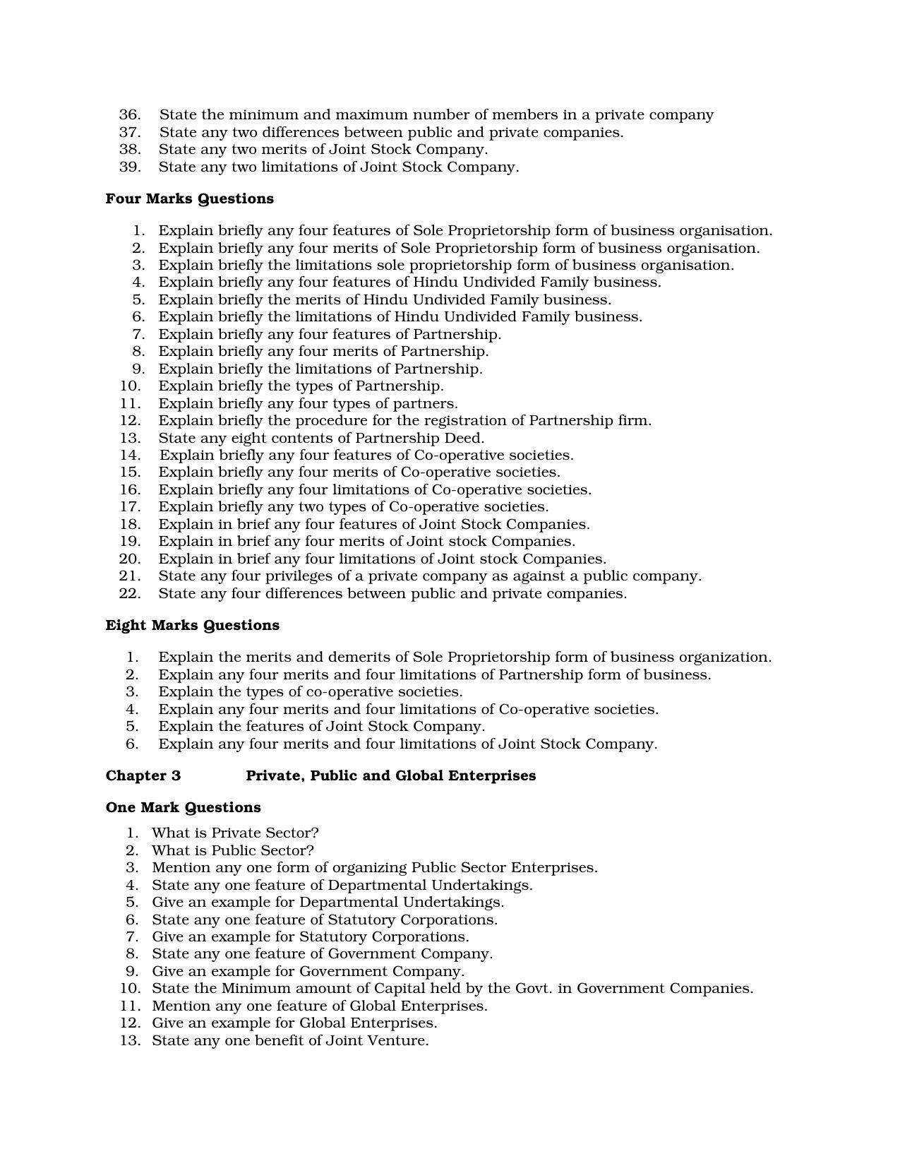 Karnataka 1st PUC Question Bank for Business Studies QB - Page 9