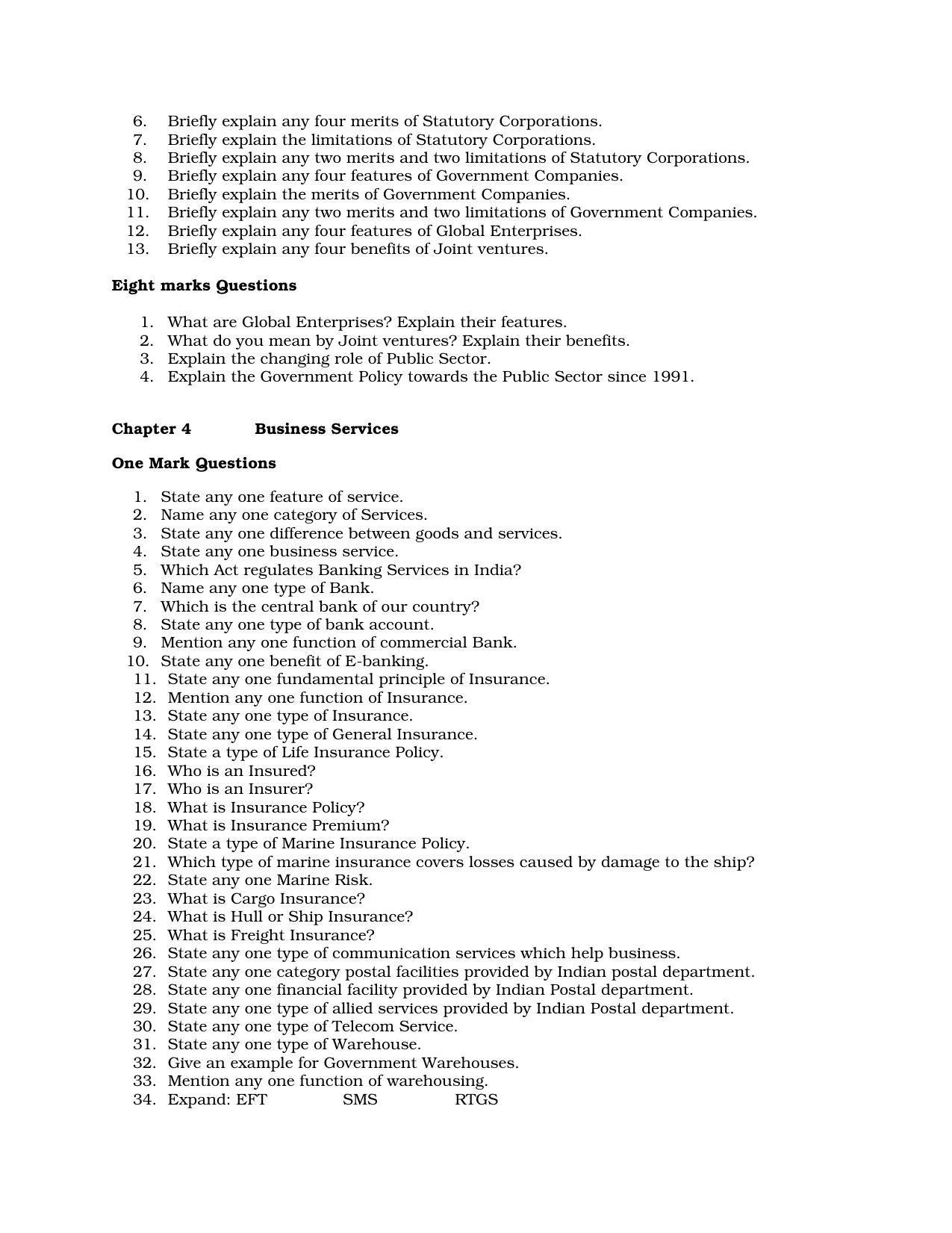 Karnataka 1st PUC Question Bank for Business Studies QB - Page 11