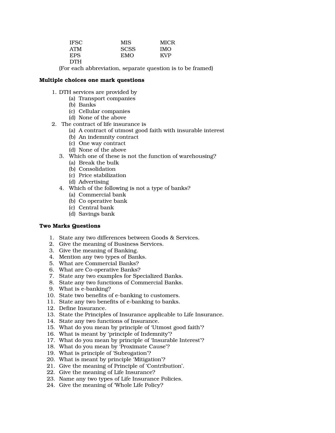 Karnataka 1st PUC Question Bank for Business Studies QB - Page 12