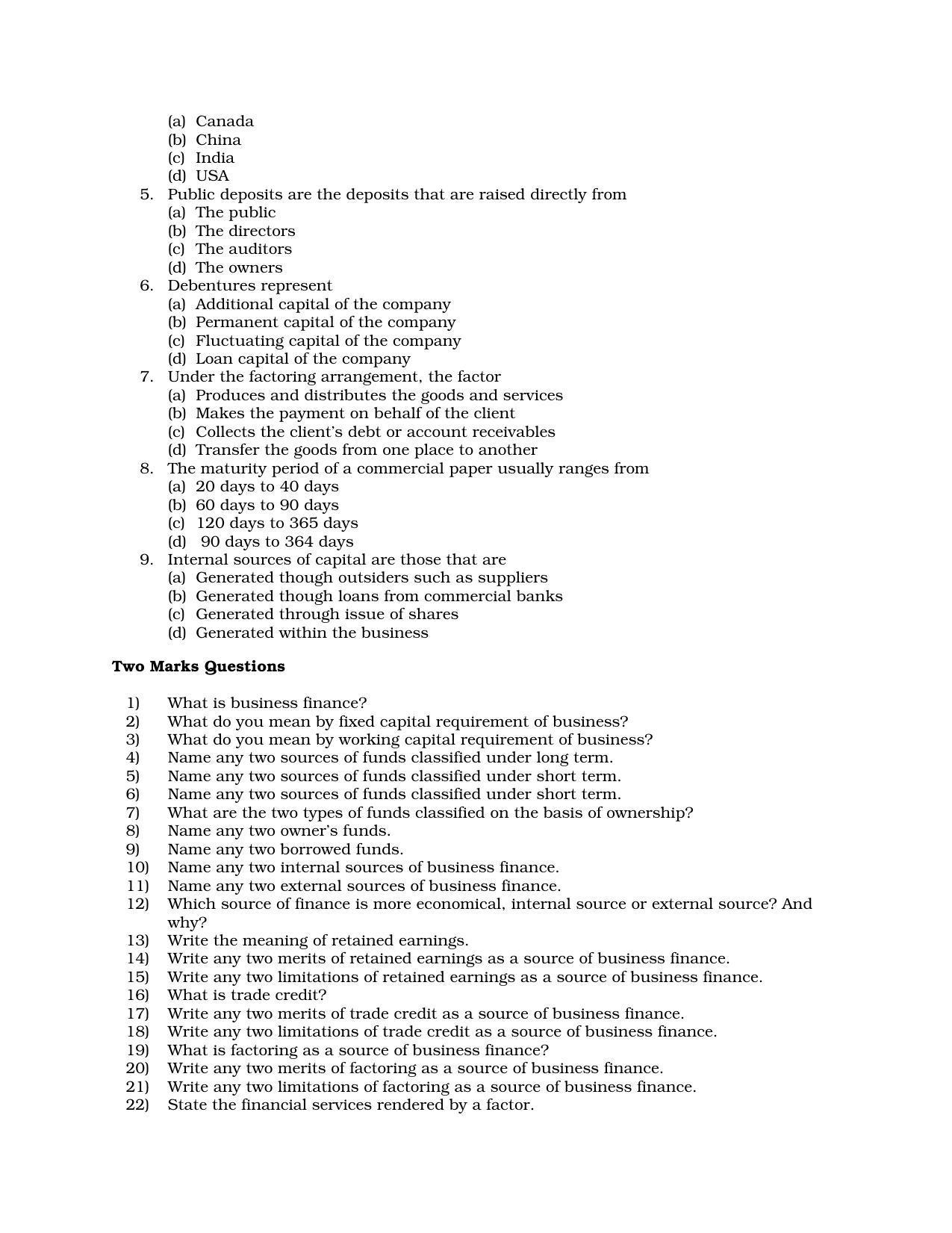 Karnataka 1st PUC Question Bank for Business Studies QB - Page 20