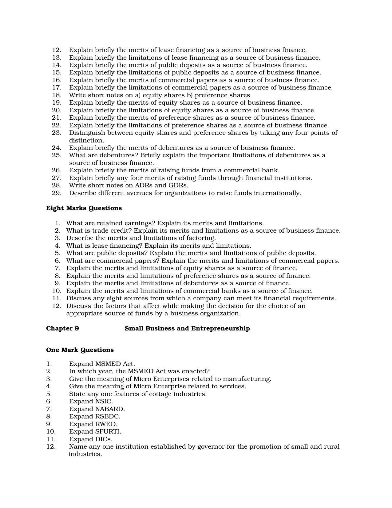 Karnataka 1st PUC Question Bank for Business Studies QB - Page 22