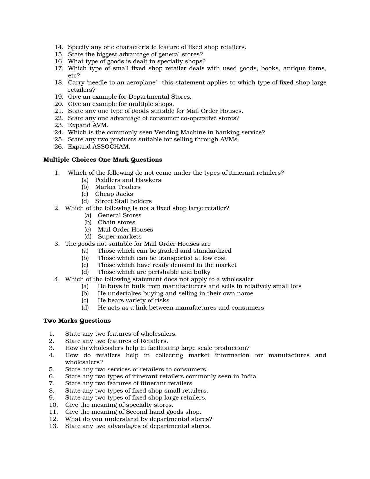 Karnataka 1st PUC Question Bank for Business Studies QB - Page 24