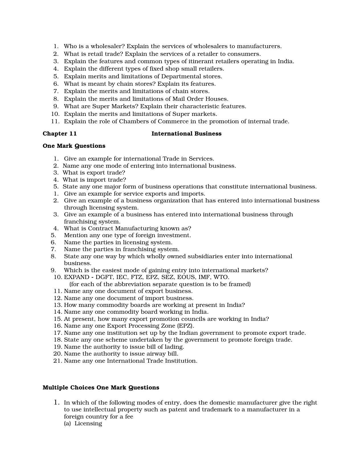 Karnataka 1st PUC Question Bank for Business Studies QB - Page 26