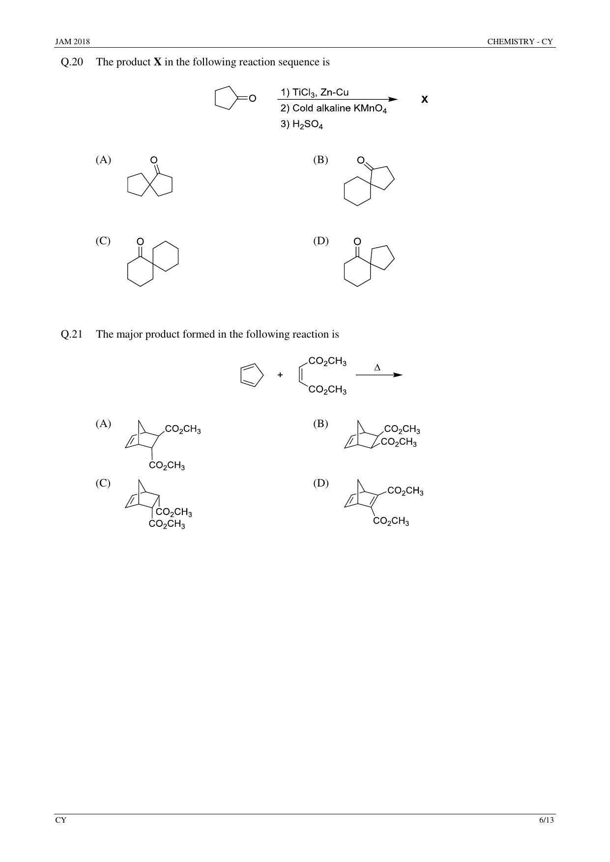 JAM 2018: CY Question Paper - Page 6