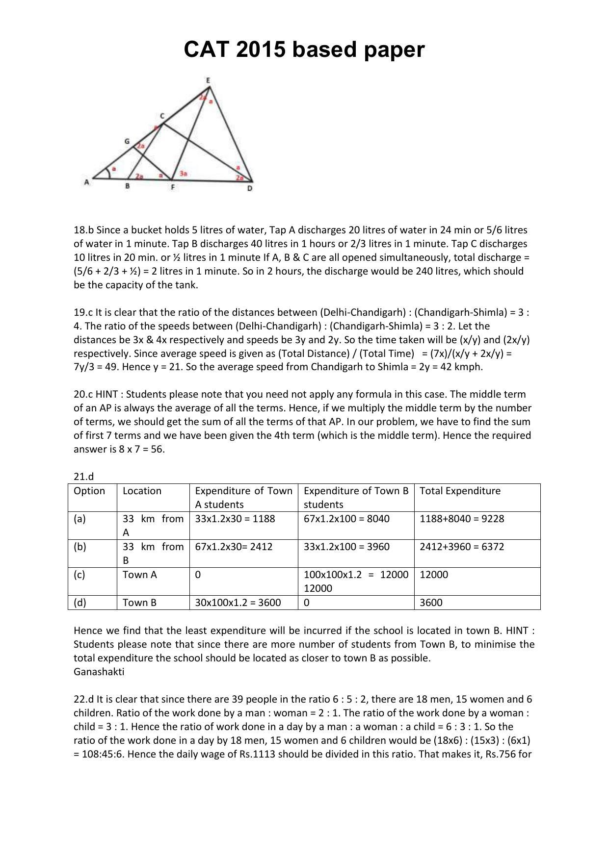 CAT 2015 CAT QA Answer Key - Page 4