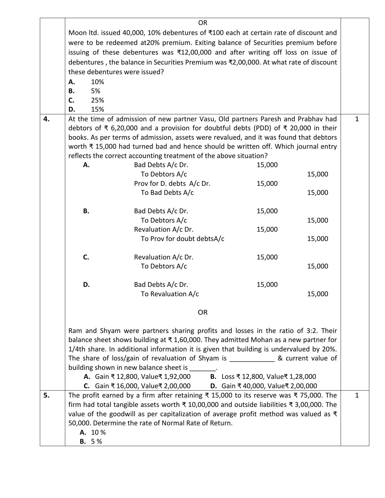 CBSE Class 12 Accountancy Sample Question Paper 2024-25 - Page 2