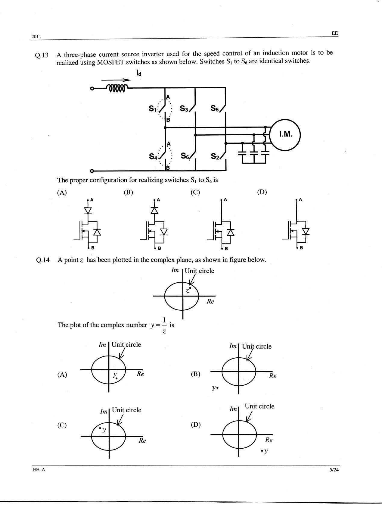 GATE 2011 Electrical Engineering (EE) Question Paper with Answer Key - Page 5