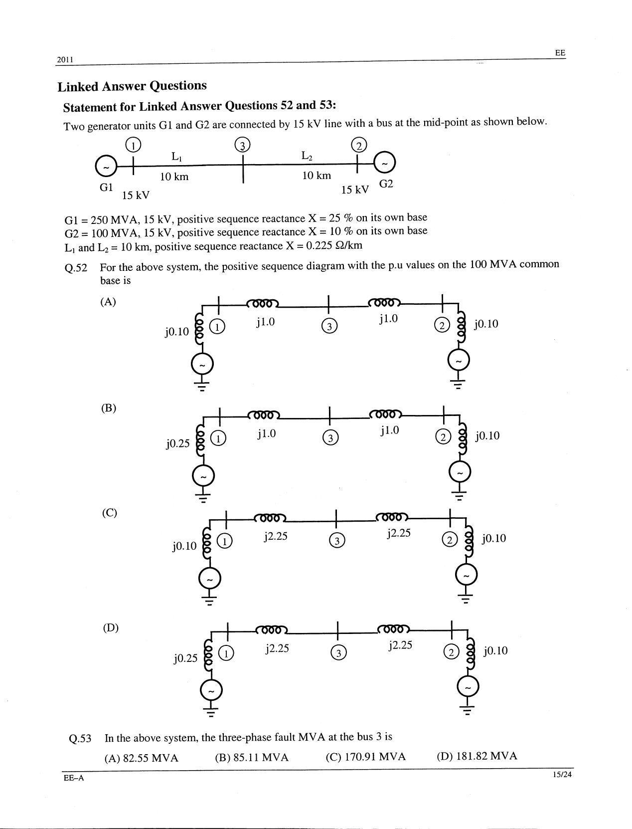 GATE 2011 Electrical Engineering (EE) Question Paper with Answer Key - Page 15