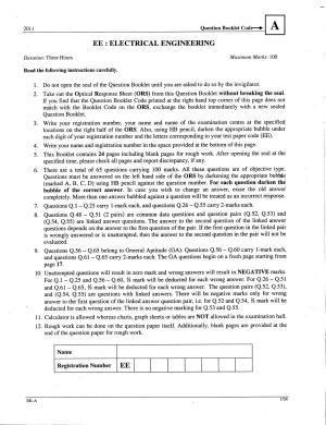 GATE 2011 Electrical Engineering (EE) Question Paper with Answer Key