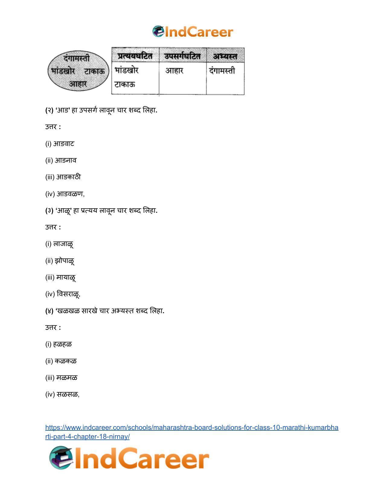 Maharashtra Board Solutions for Class 10- Marathi Kumarbharti (Part- 4): Chapter 18- निर्णय - Page 26