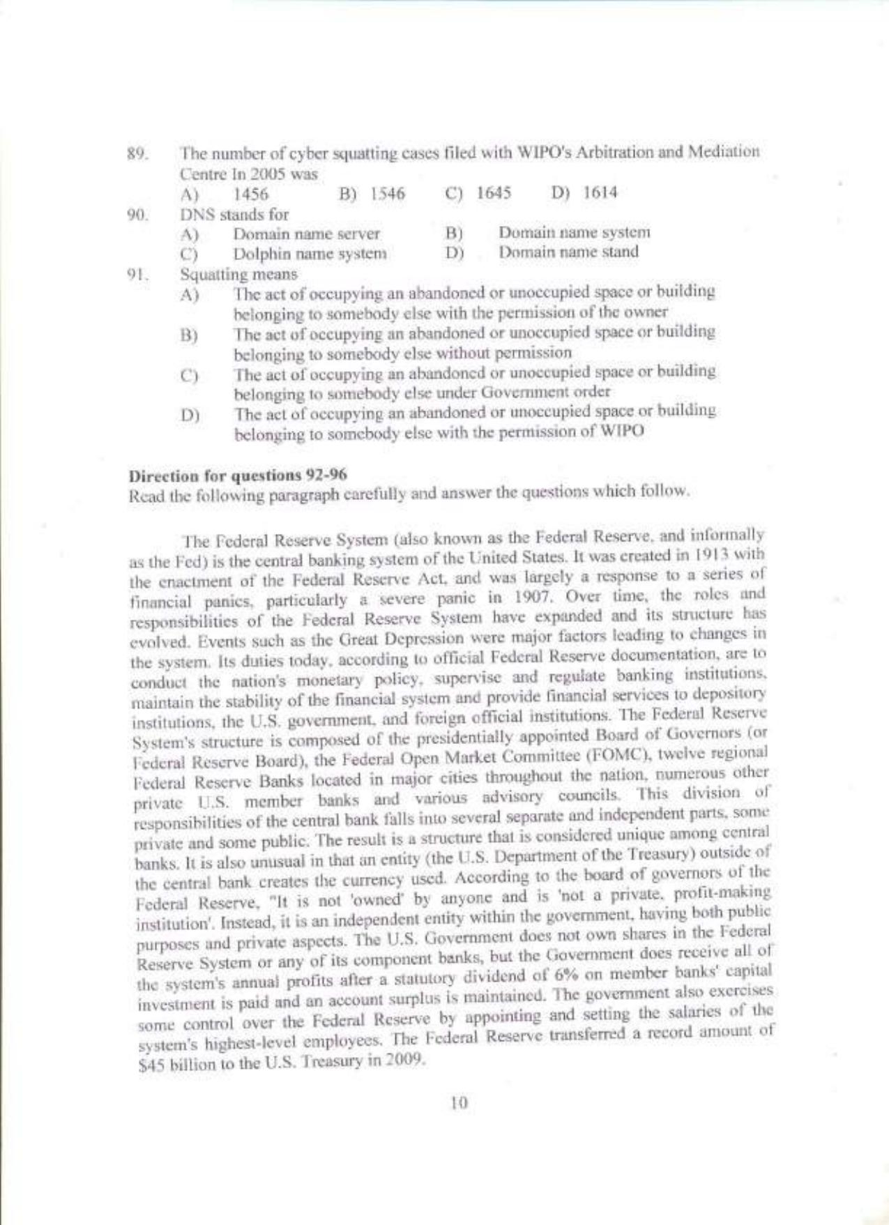 PU MET 2013 Question Booklet with Key - Page 10