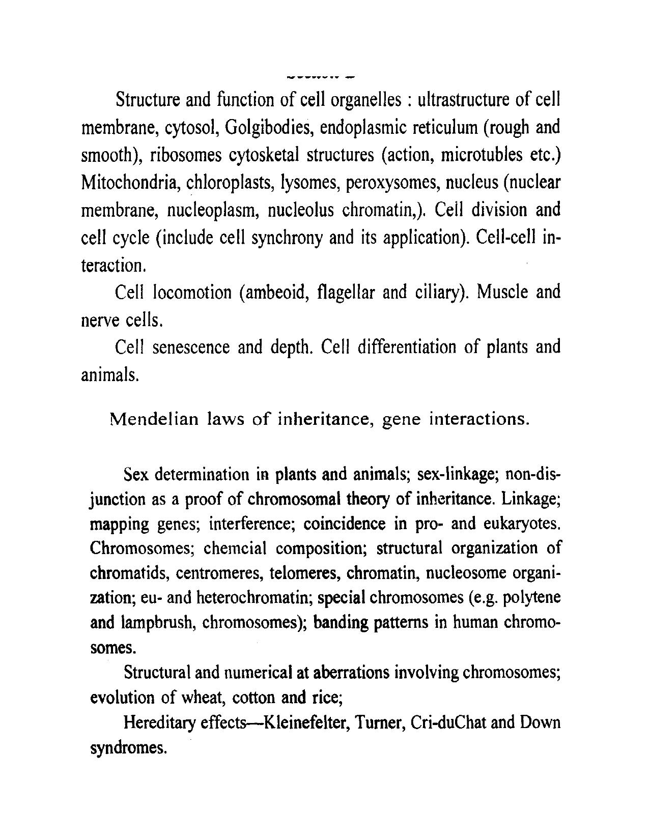 RUHS M.Sc Med Entrance Exam - Group C BSc Biotech / Microbiology Syllabus - Page 2