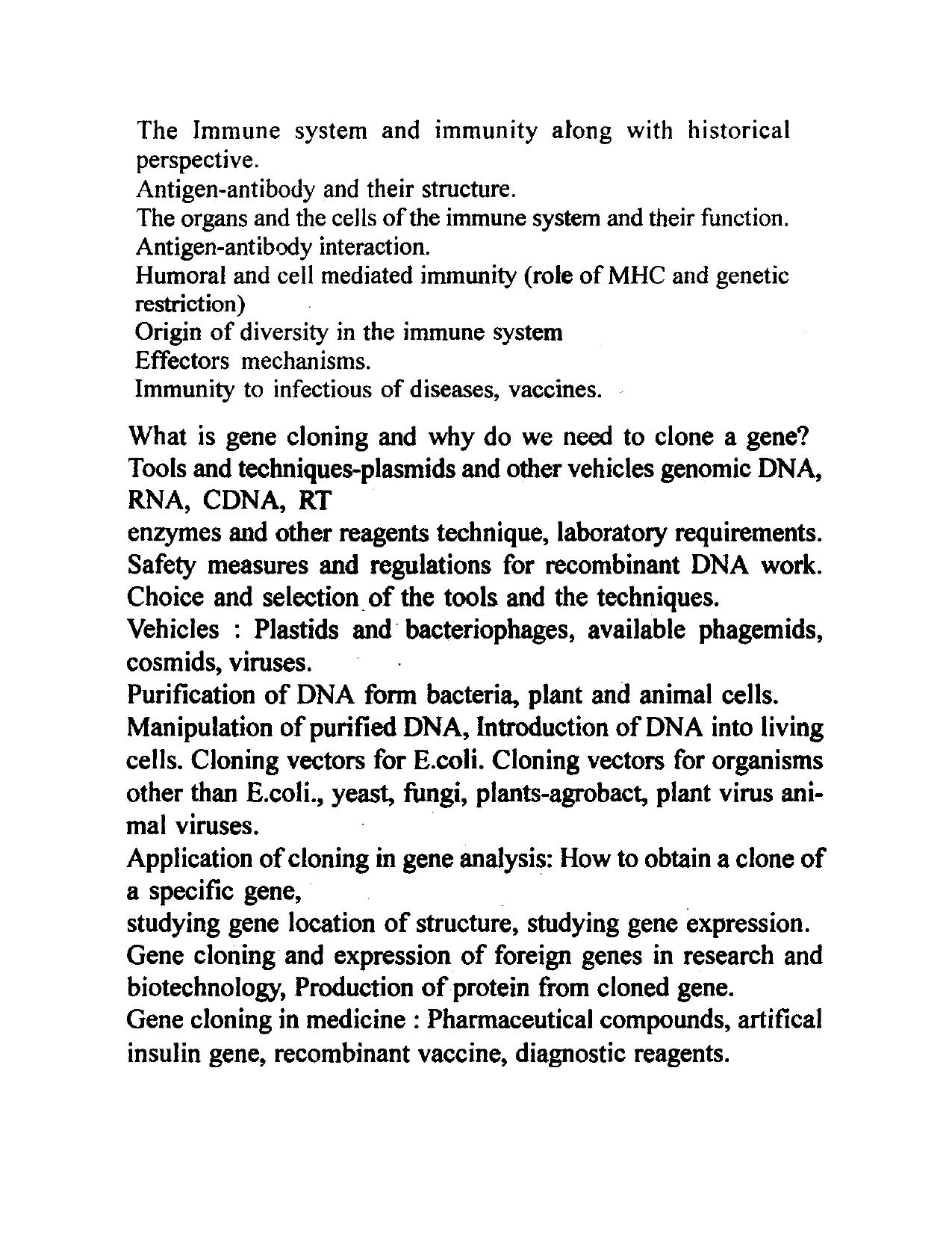 RUHS M.Sc Med Entrance Exam - Group C BSc Biotech / Microbiology Syllabus - Page 4