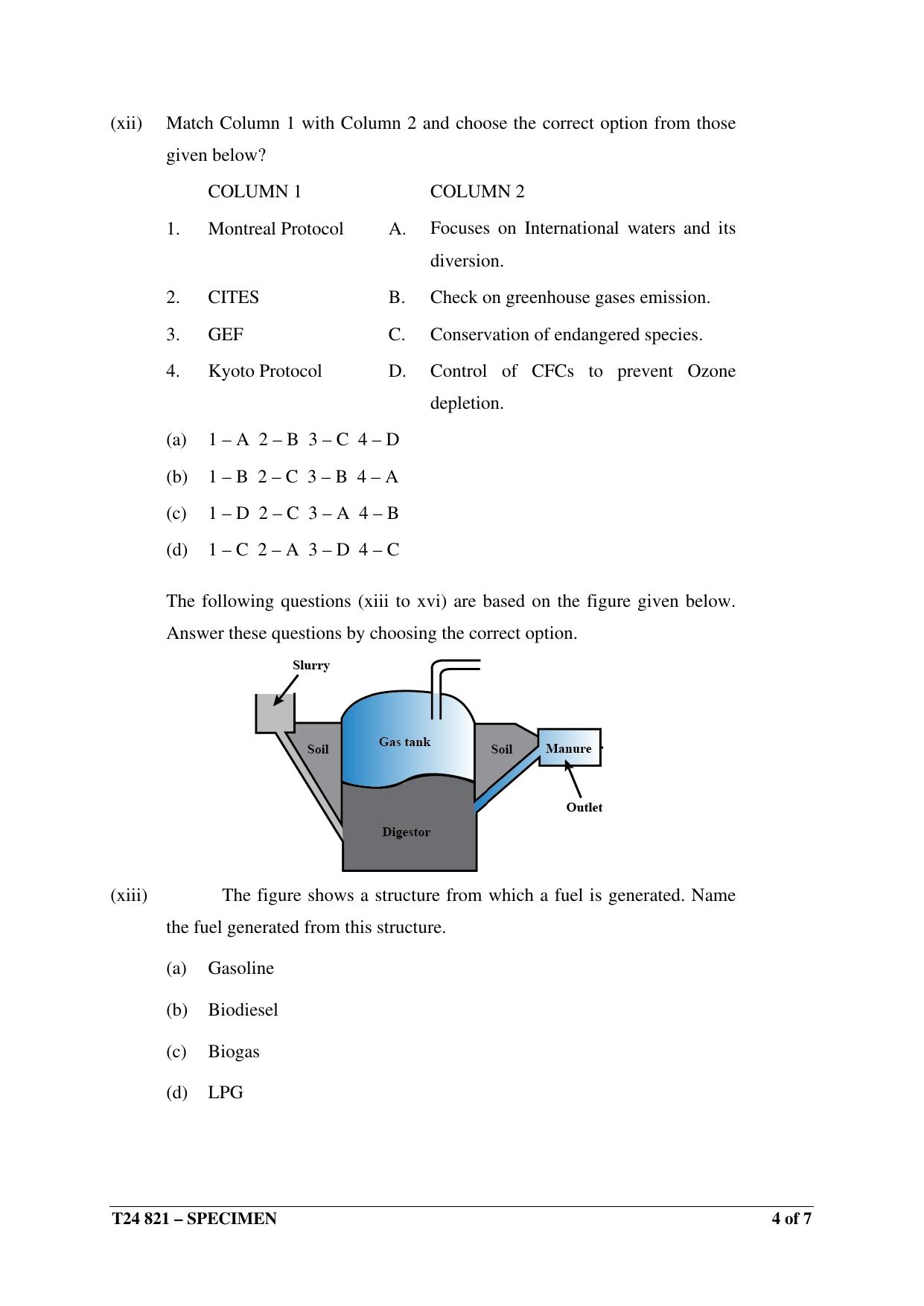 ICSE Class 10  2024 Environmental Science Sample Paper - Page 4