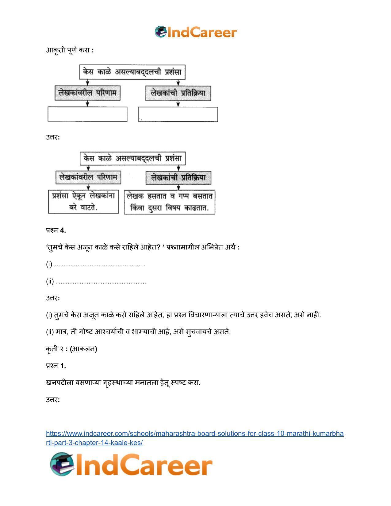 Maharashtra Board Solutions for Class 10- Marathi Kumarbharti (Part- 3): Chapter 14- काळे केस - Page 9