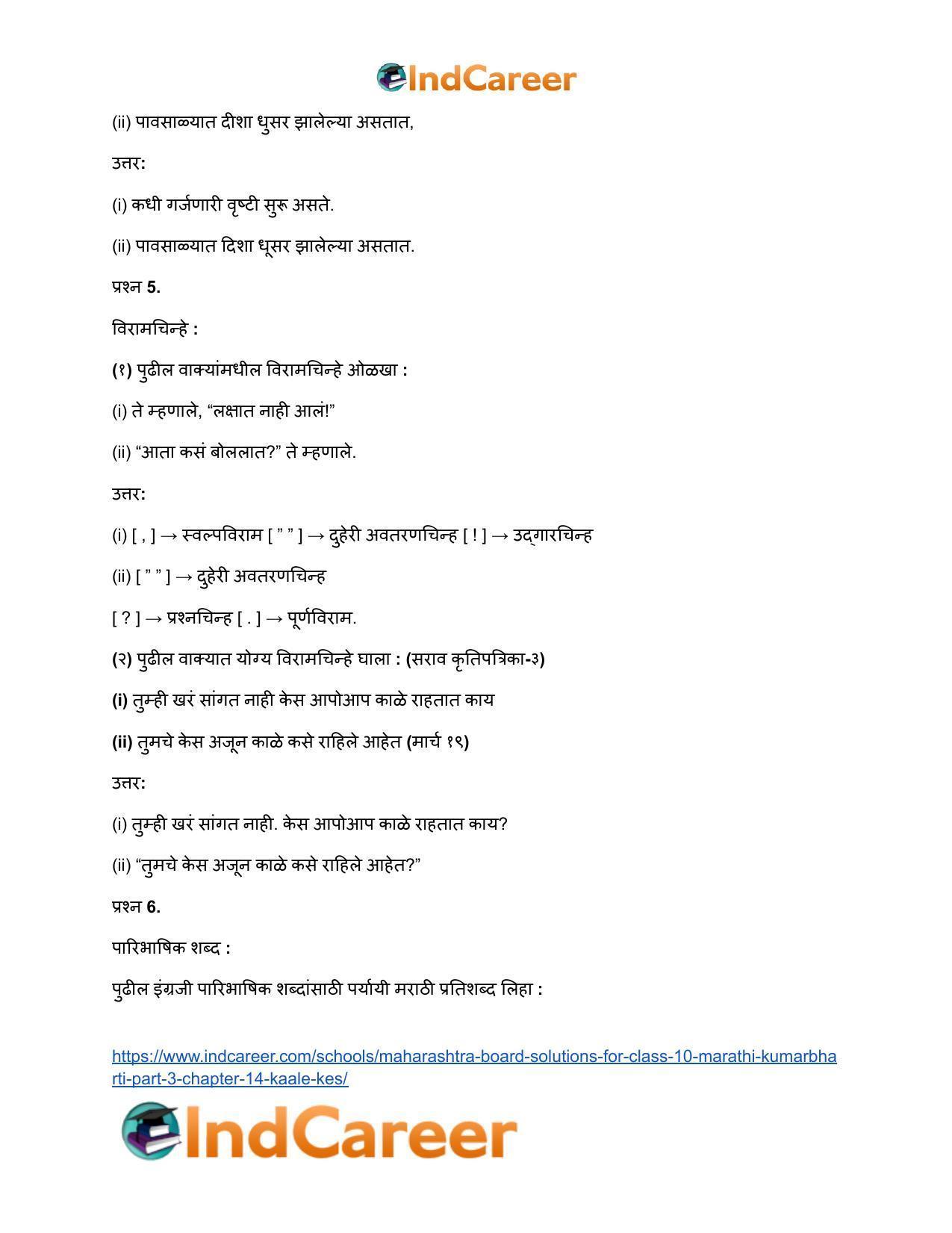 Maharashtra Board Solutions for Class 10- Marathi Kumarbharti (Part- 3): Chapter 14- काळे केस - Page 17
