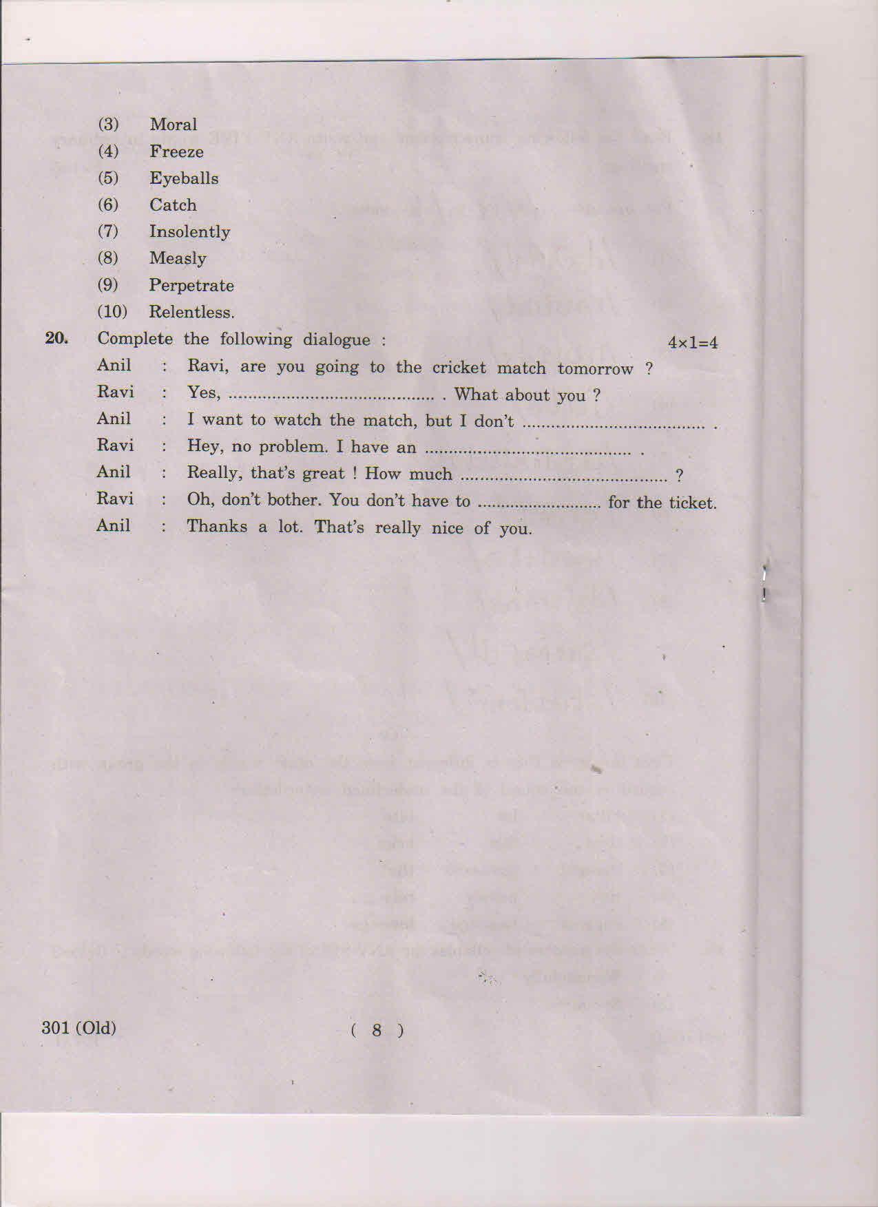 AP Inter 1st Year English-I (Old) March-2019-General Question Paper - Page 8