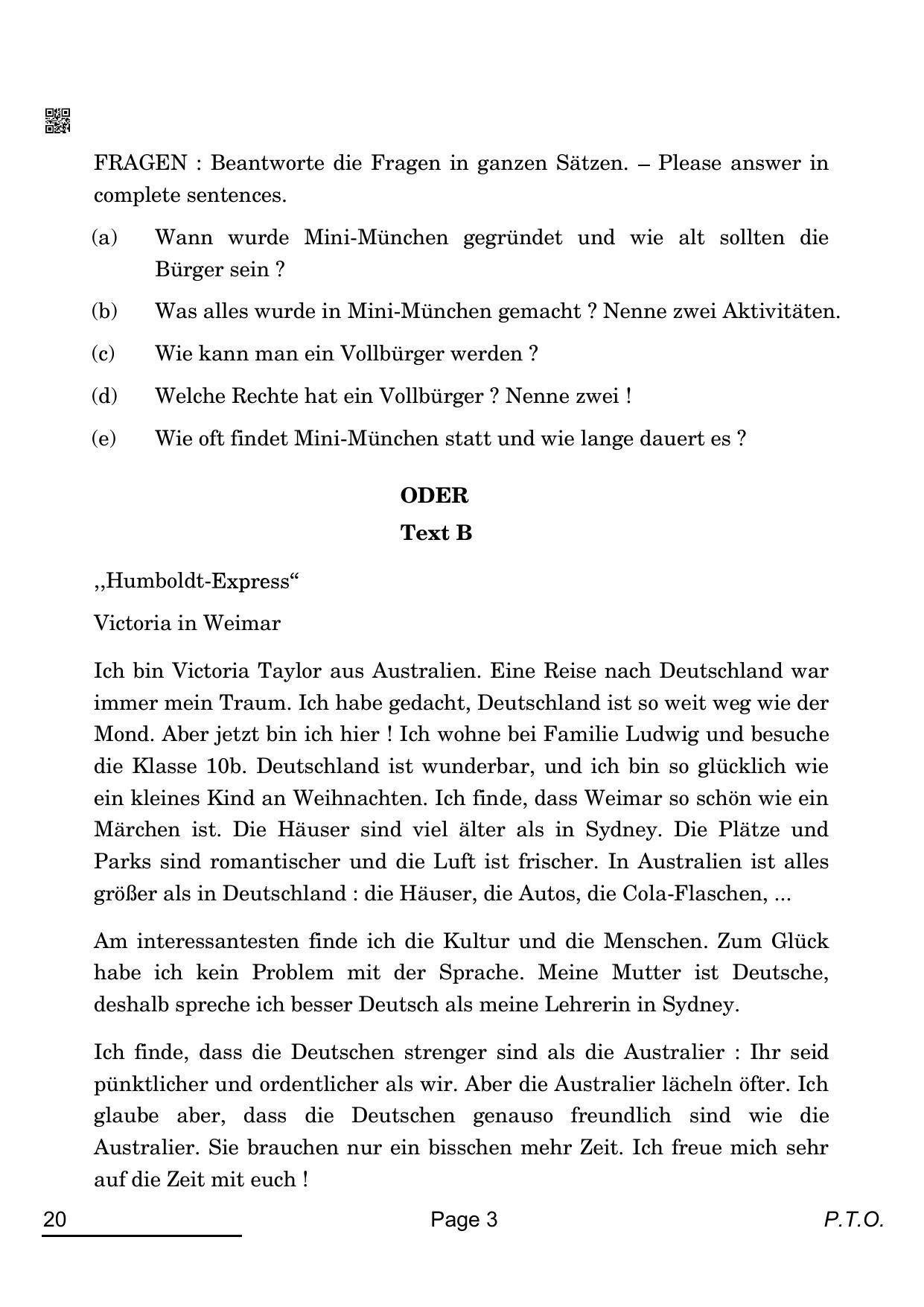 CBSE Class 12 20_German 2022 Question Paper - Page 3