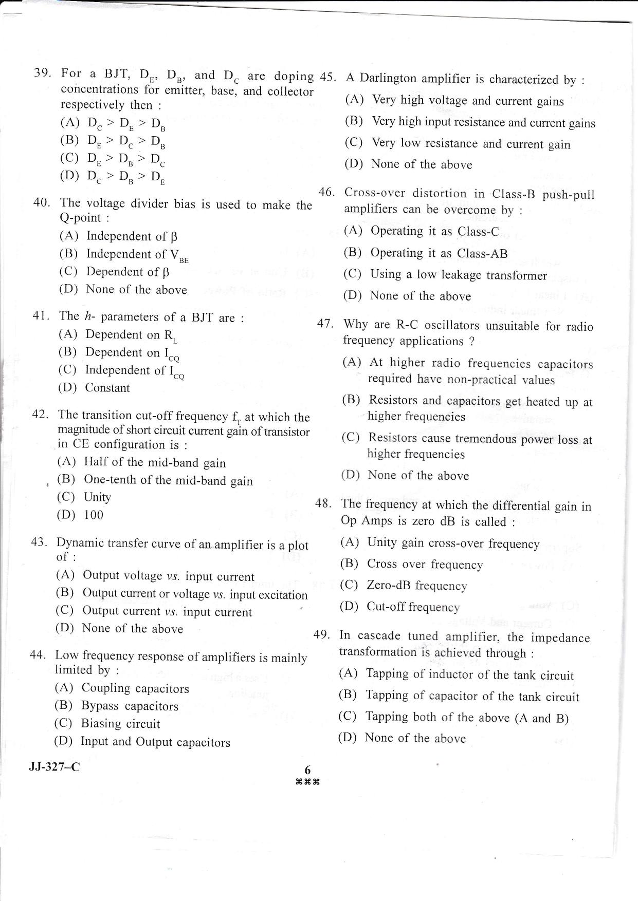 KUET 2023 M.Sc.Electronics Question Paper - Page 14