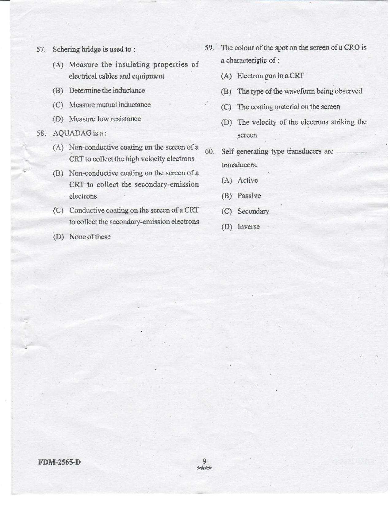 KUET 2023 M.Sc.Electronics Question Paper - Page 28