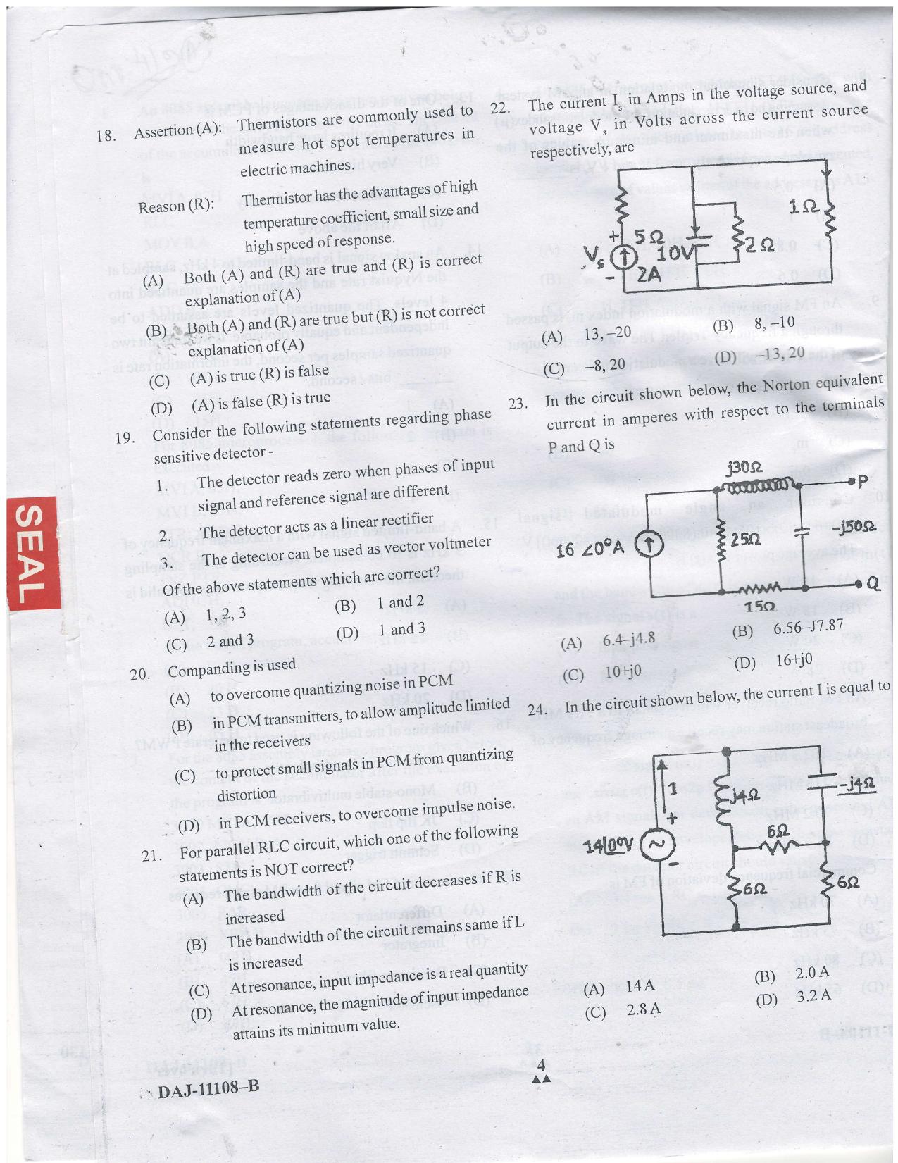 KUET 2023 M.Sc.Electronics Question Paper - Page 32