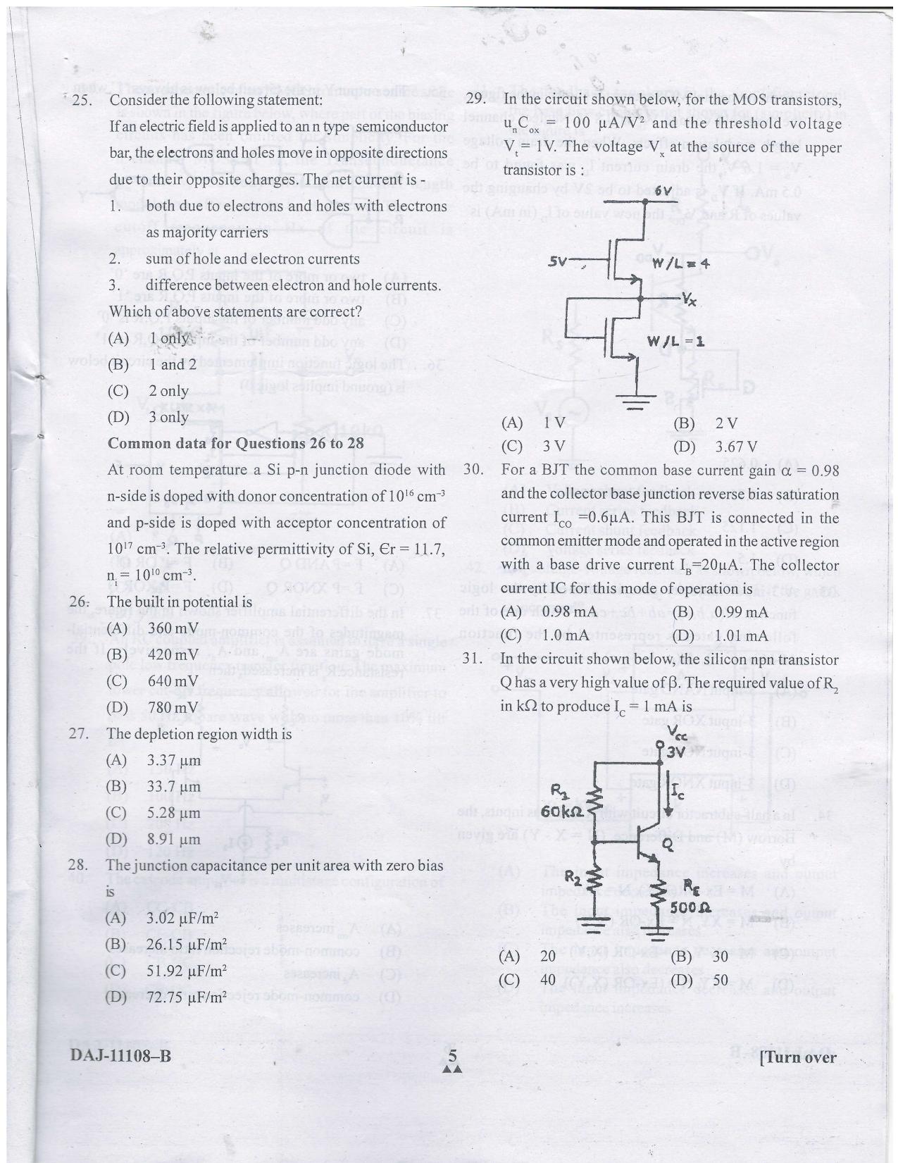 KUET 2023 M.Sc.Electronics Question Paper - Page 33