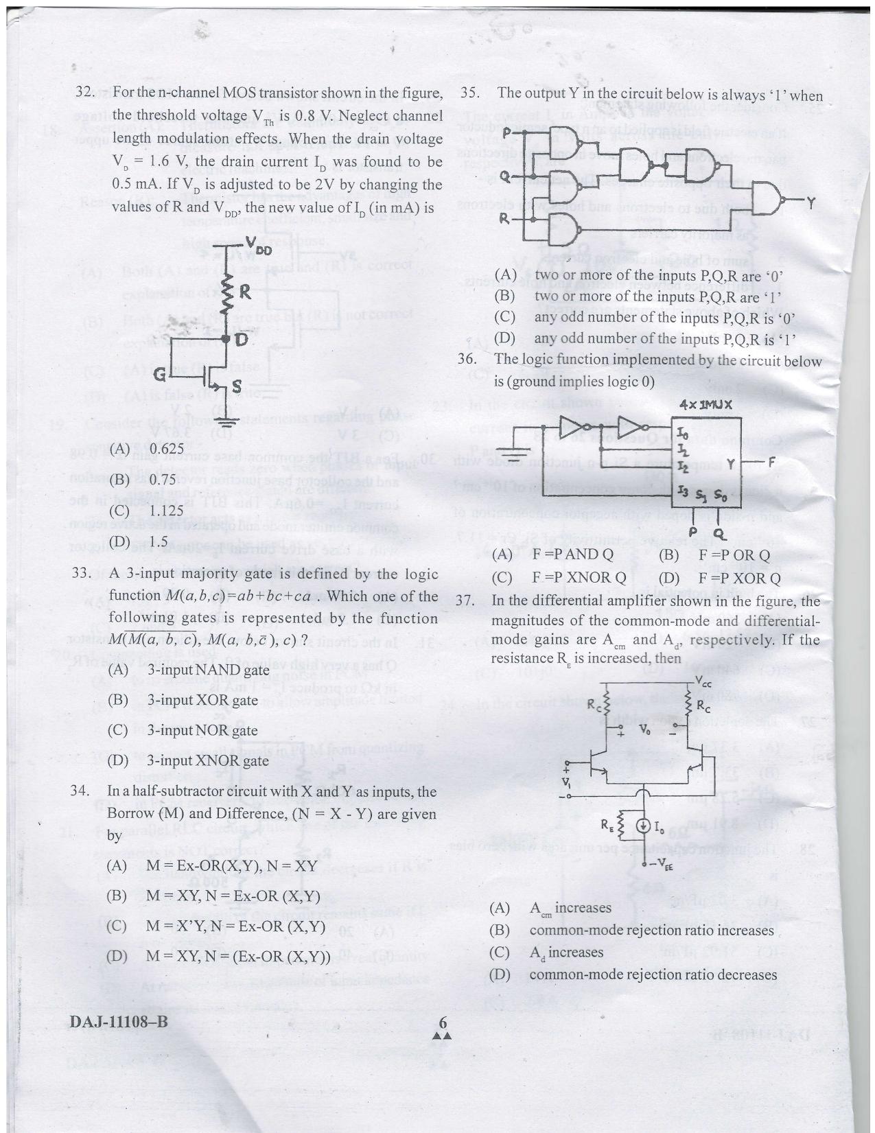 KUET 2023 M.Sc.Electronics Question Paper - Page 34