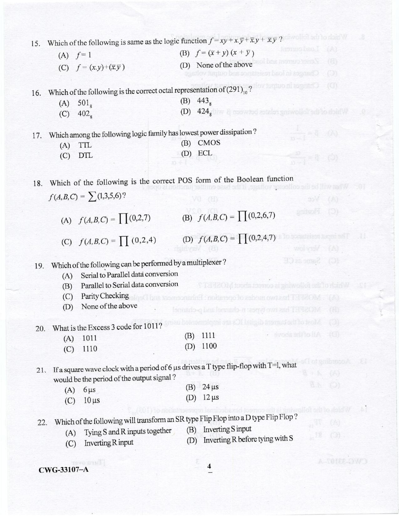 KUET 2023 M.Sc.Electronics Question Paper - Page 42