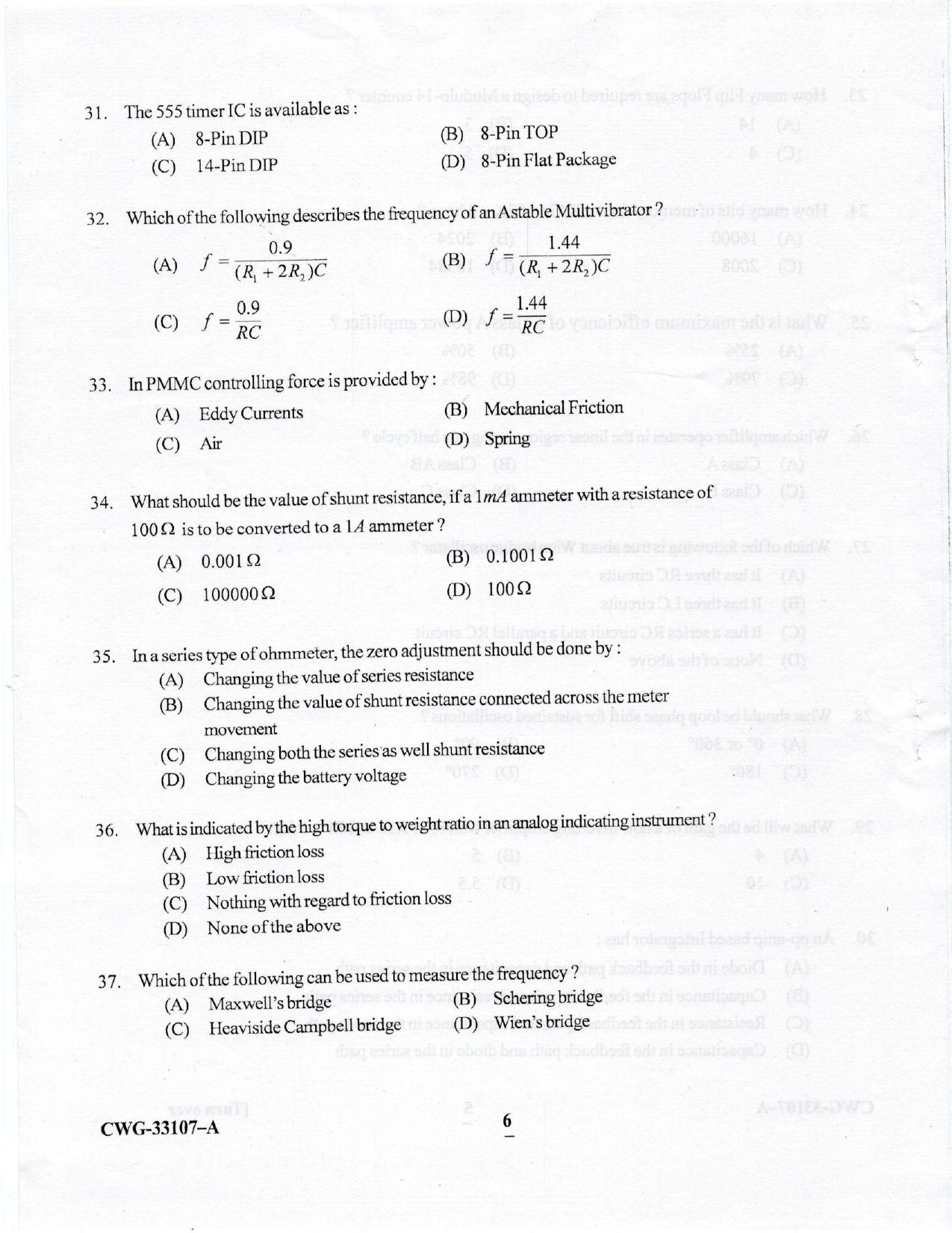 KUET 2023 M.Sc.Electronics Question Paper - Page 44