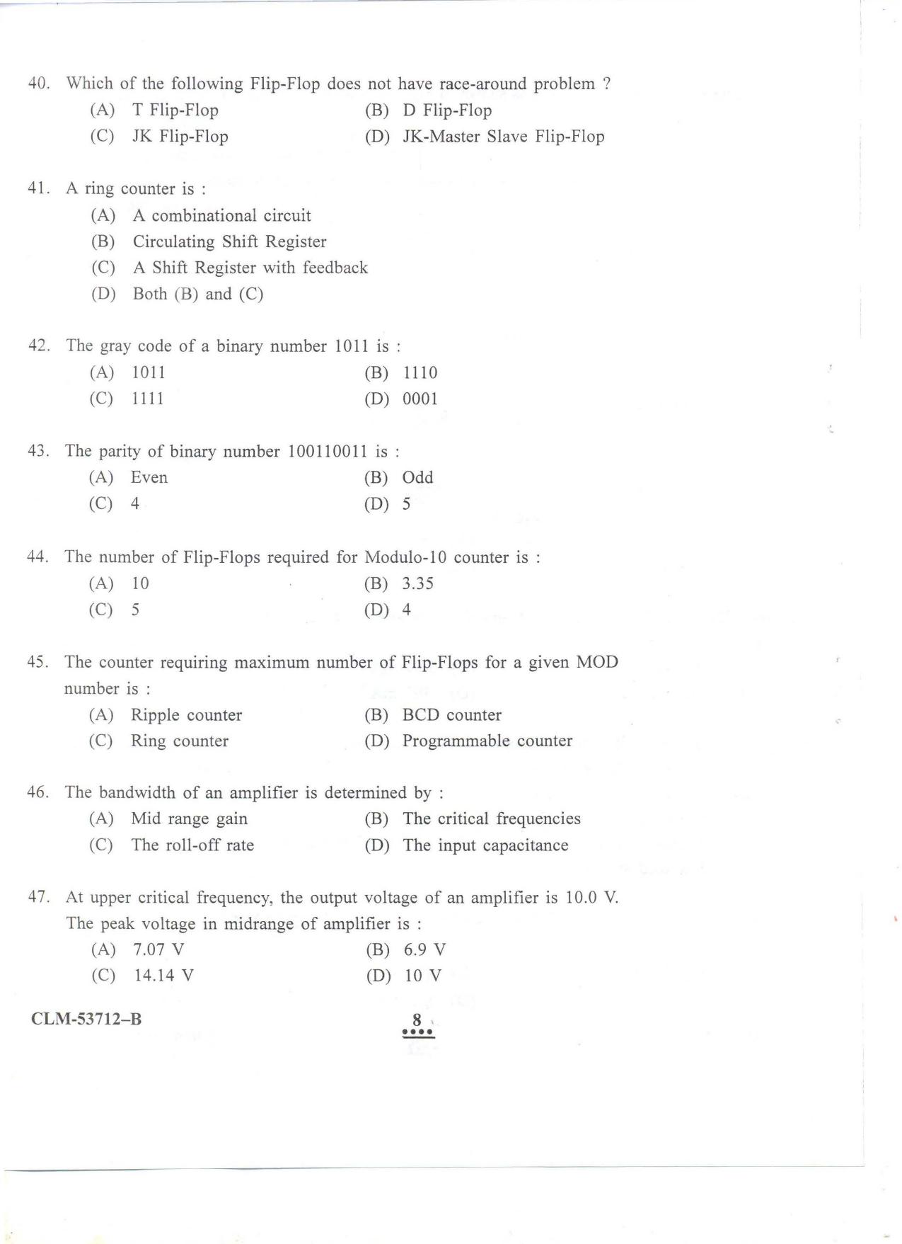 KUET 2023 M.Sc.Electronics Question Paper - Page 55