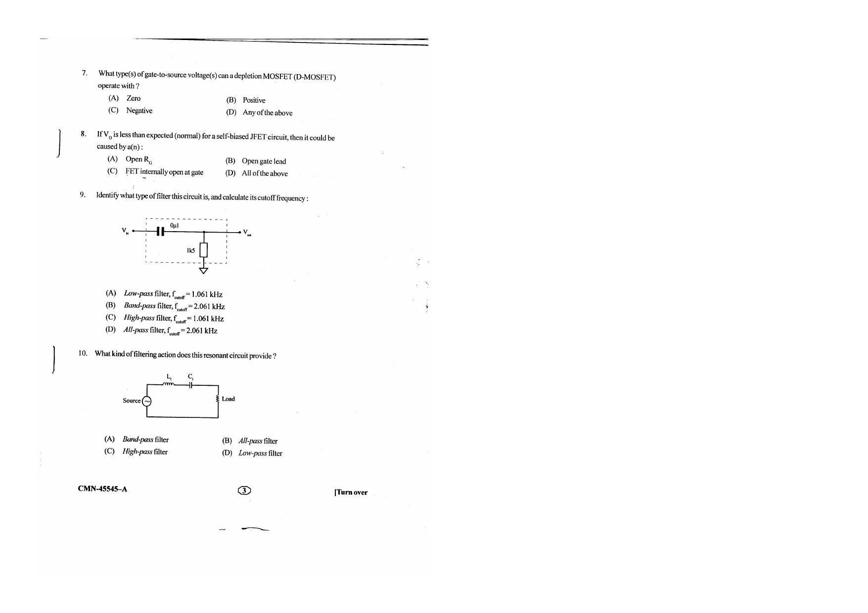KUET 2023 M.Sc.Electronics Question Paper - Page 59