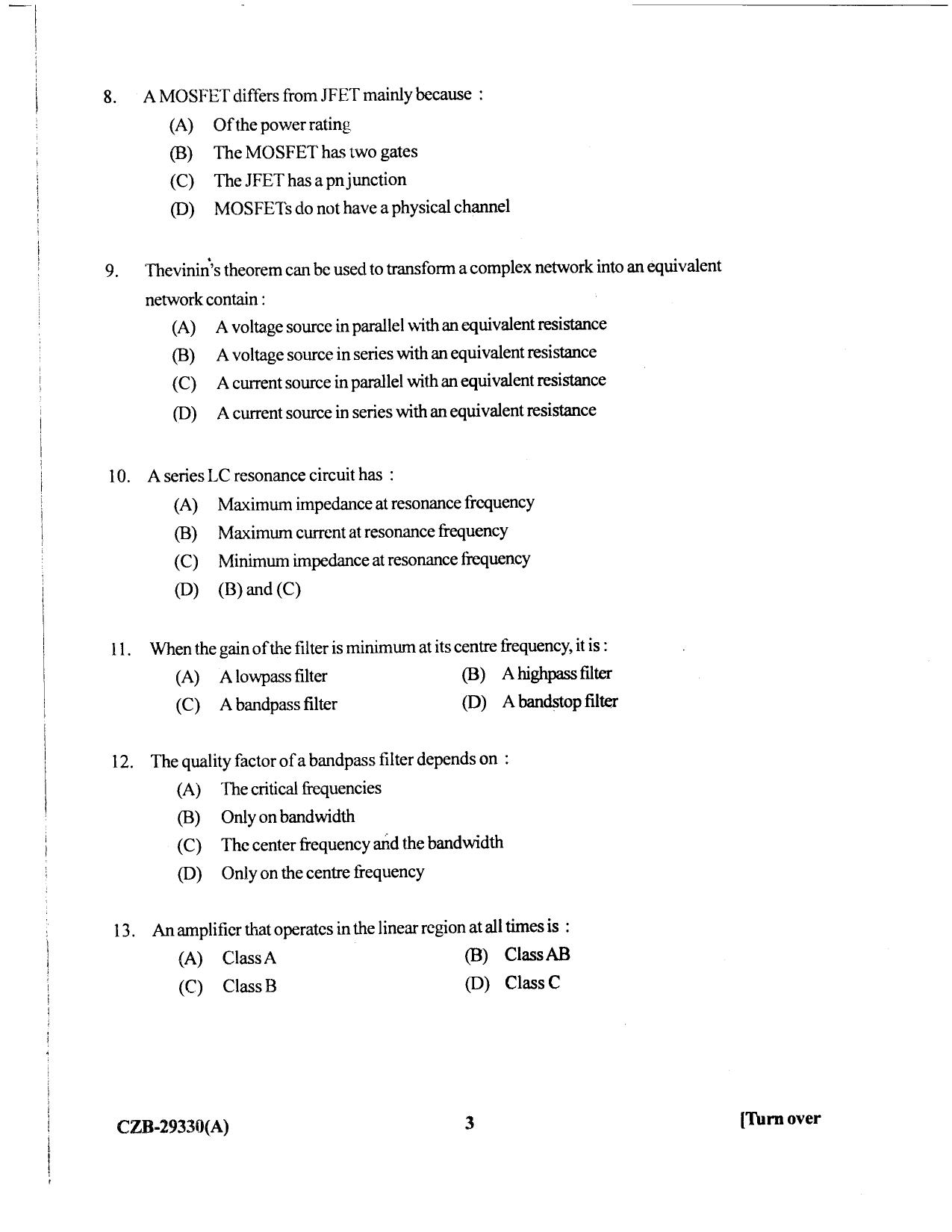 KUET 2023 M.Sc.Electronics Question Paper - Page 73