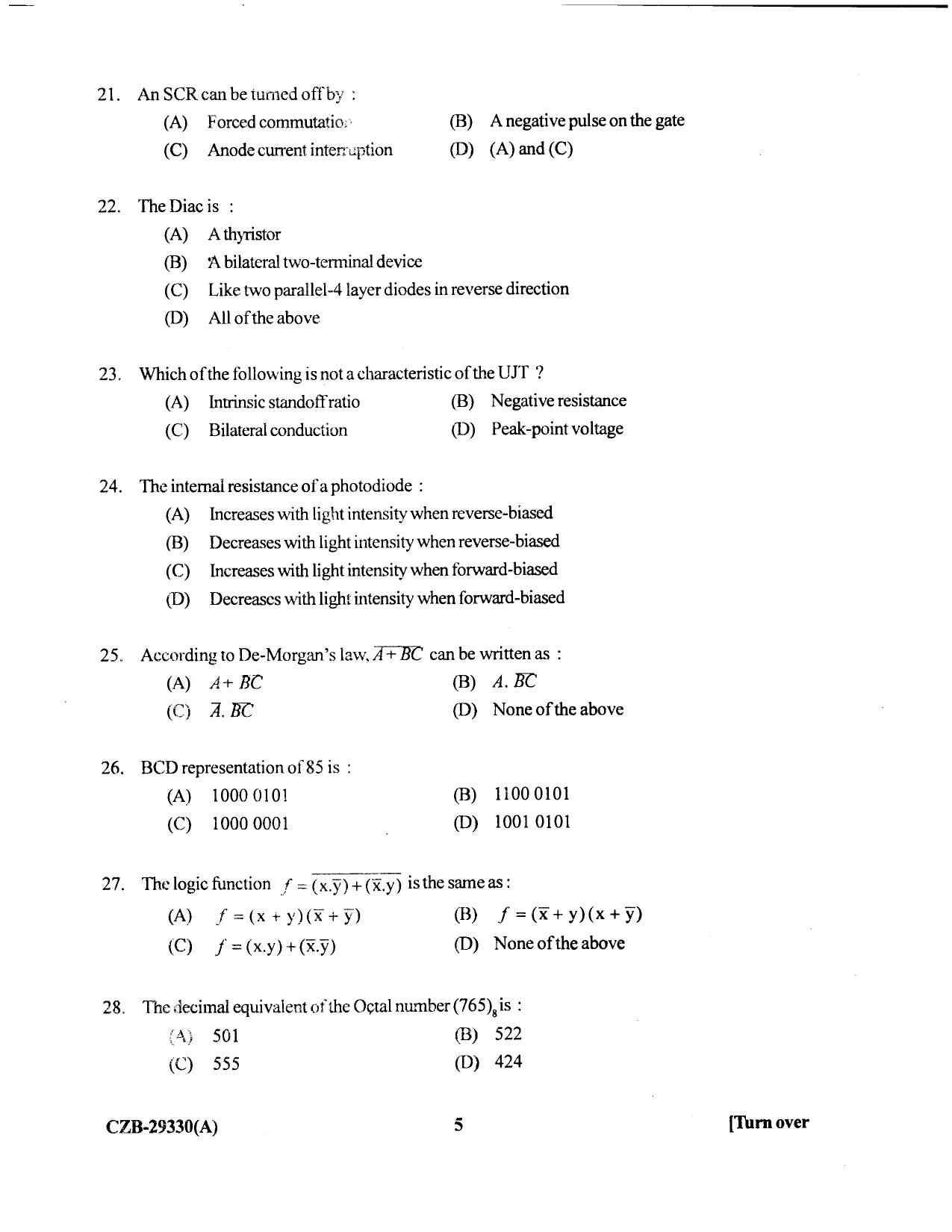 KUET 2023 M.Sc.Electronics Question Paper - Page 75