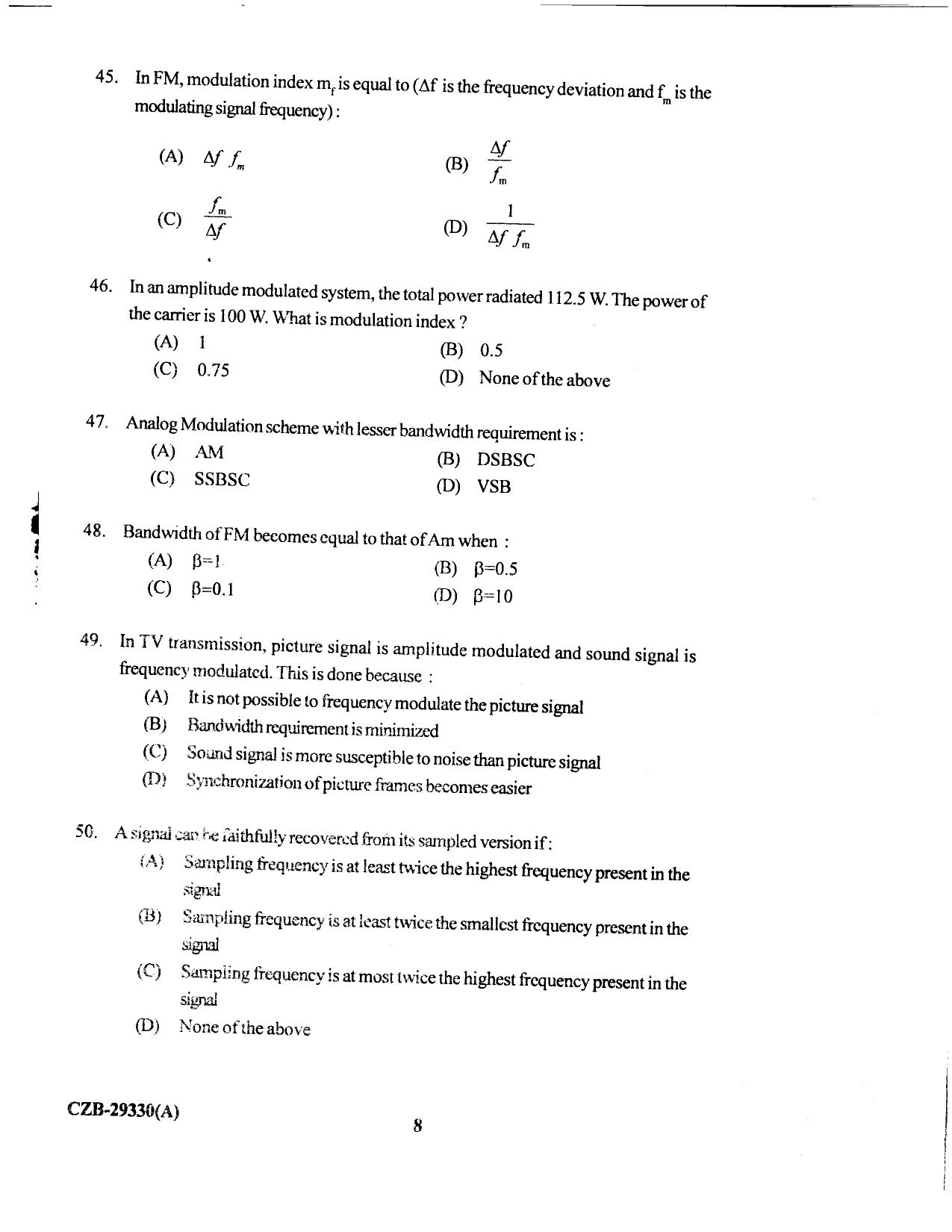 KUET 2023 M.Sc.Electronics Question Paper - Page 78