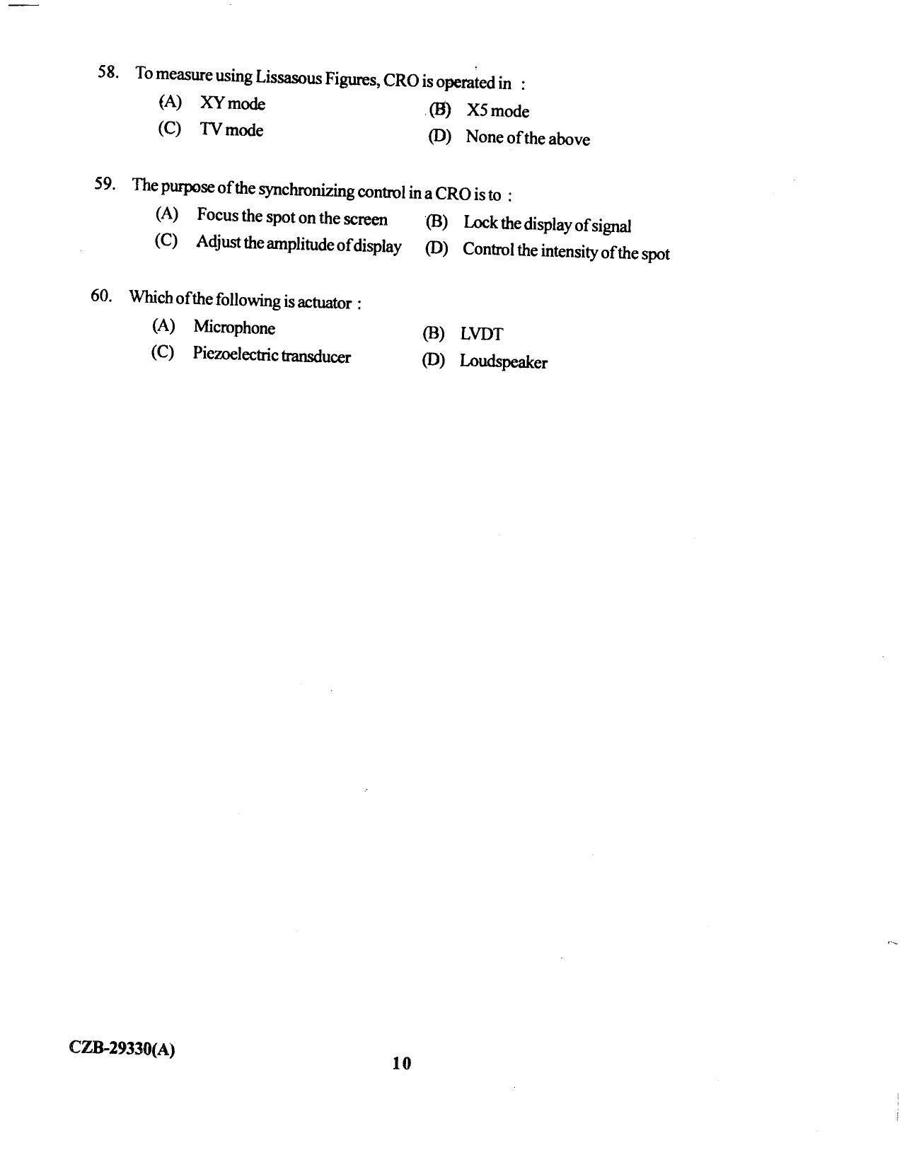 KUET 2023 M.Sc.Electronics Question Paper - Page 80