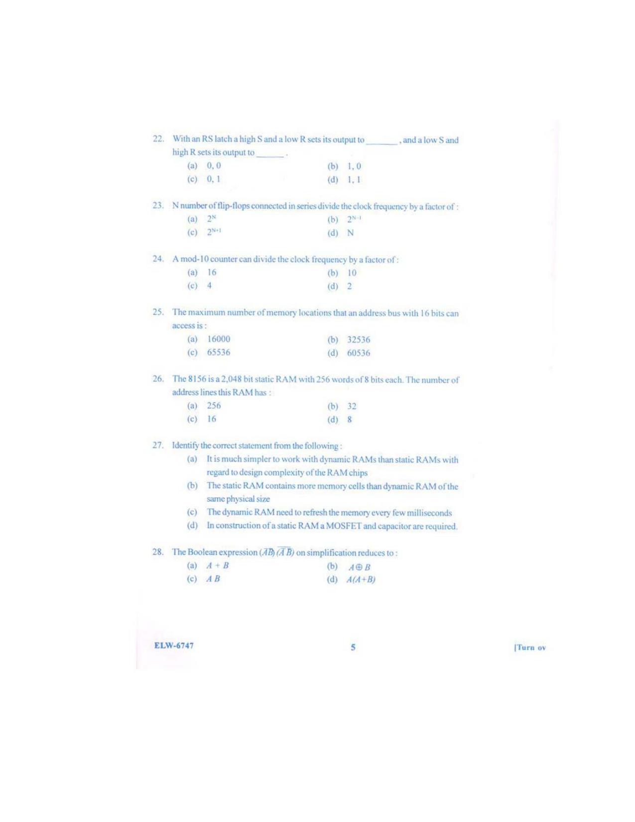 KUET 2023 M.Sc.Electronics Question Paper - Page 84