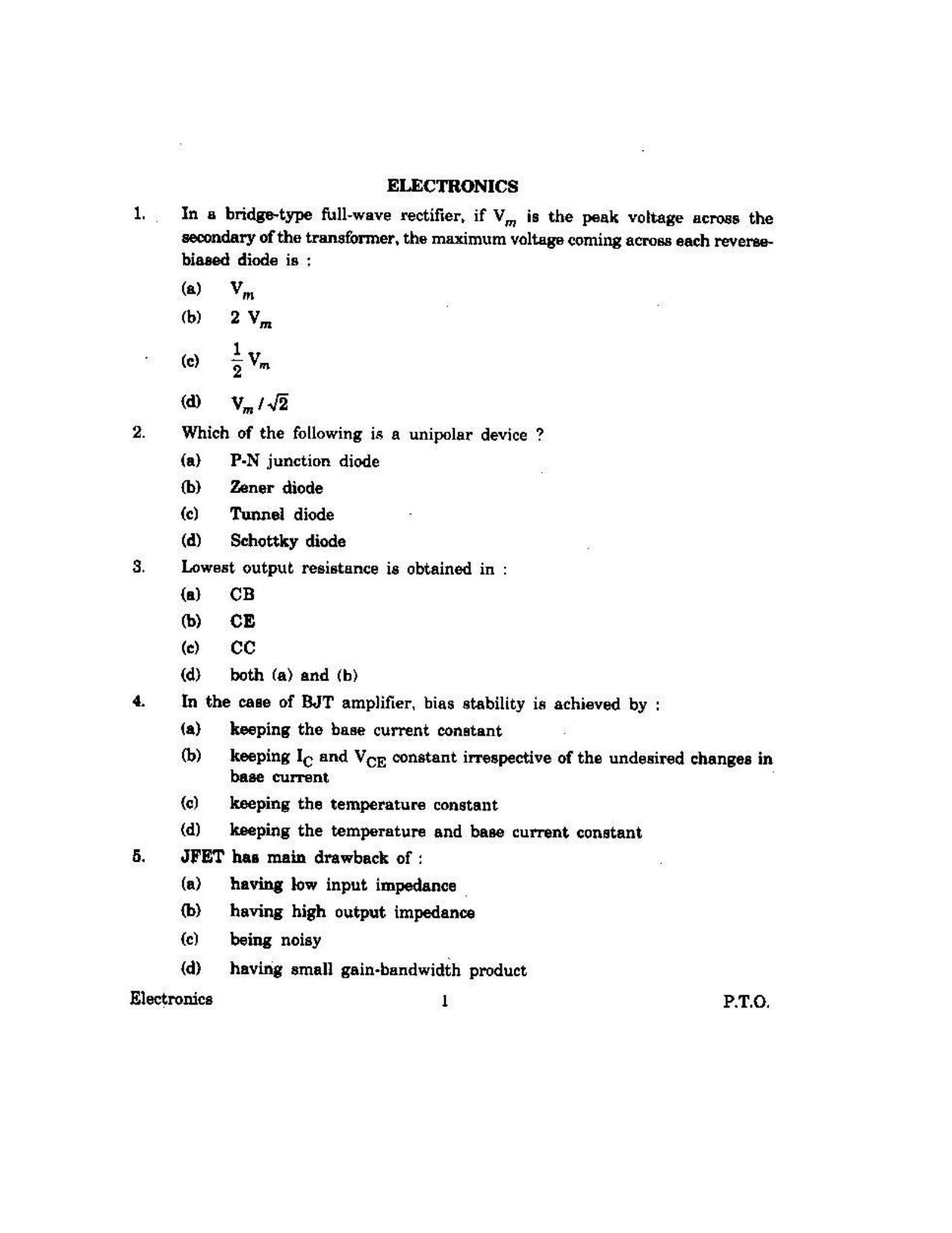 KUET 2023 M.Sc.Electronics Question Paper - Page 91