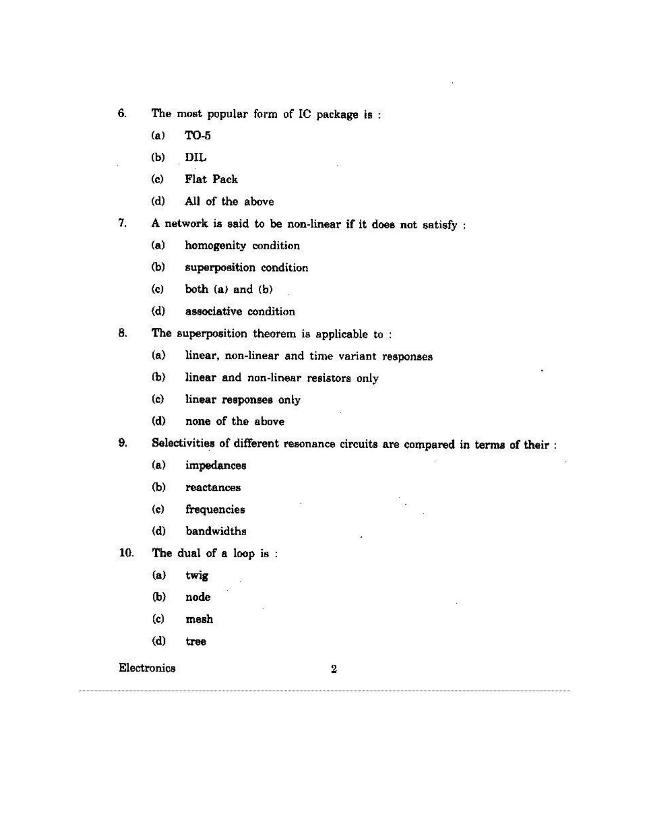 KUET 2023 M.Sc.Electronics Question Paper - Page 92
